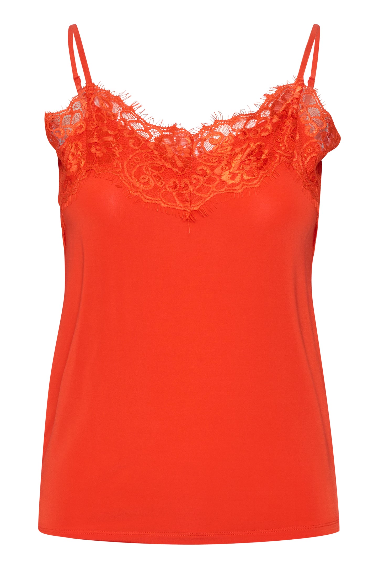 Clara top mouwloos kanten detail v-hals - Shirts & Tops | Fabrique François
