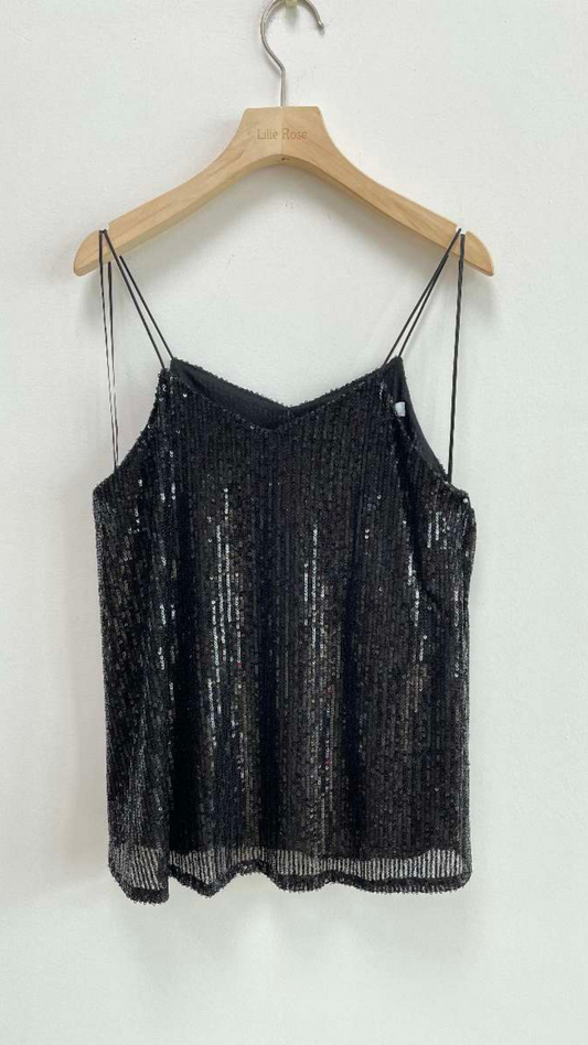 Esmee top glitters zwart - glitter top | Fabrique François