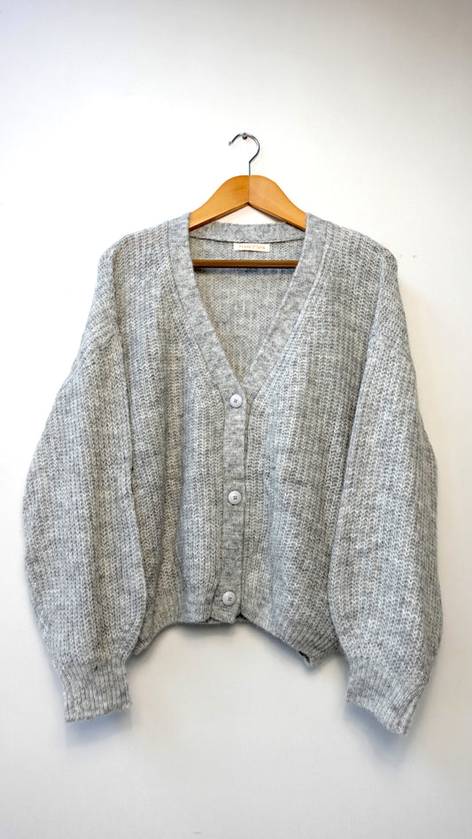 Bernadette cardigan mohair wol grijs - cardigan mohair | Fabrique François