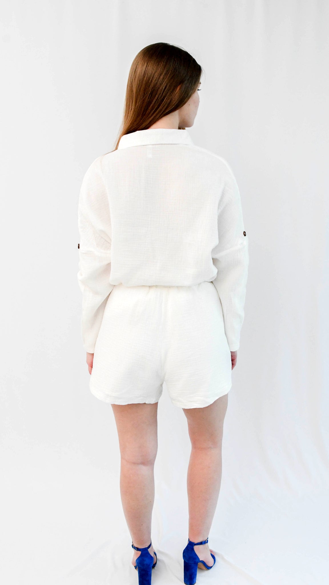 Louise hemd lange mouwen linnen beige - hemd lange mouwen linnen | Fabrique François