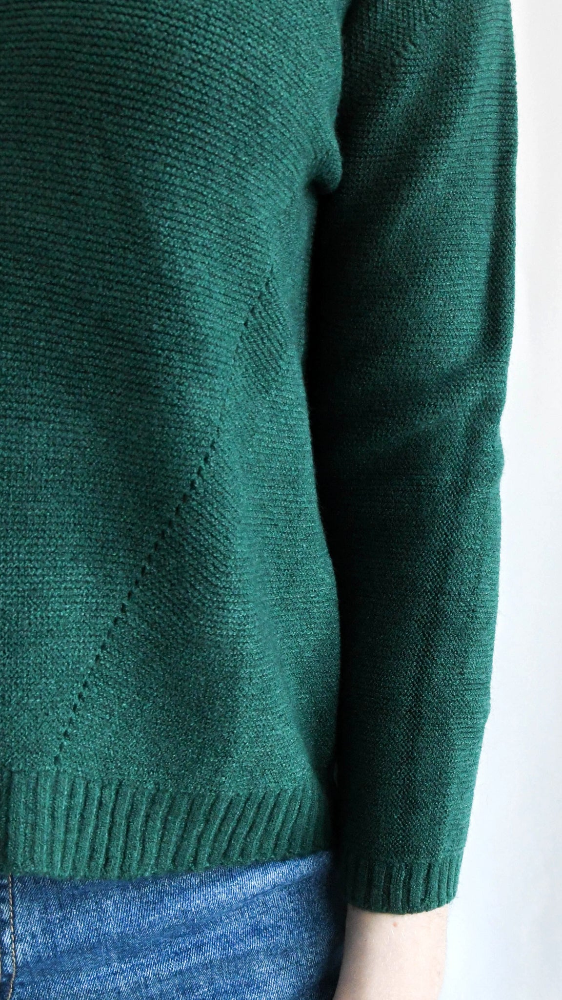 Olivia trui ronde hals naadloos groen - trui ronde hals | Fabrique François