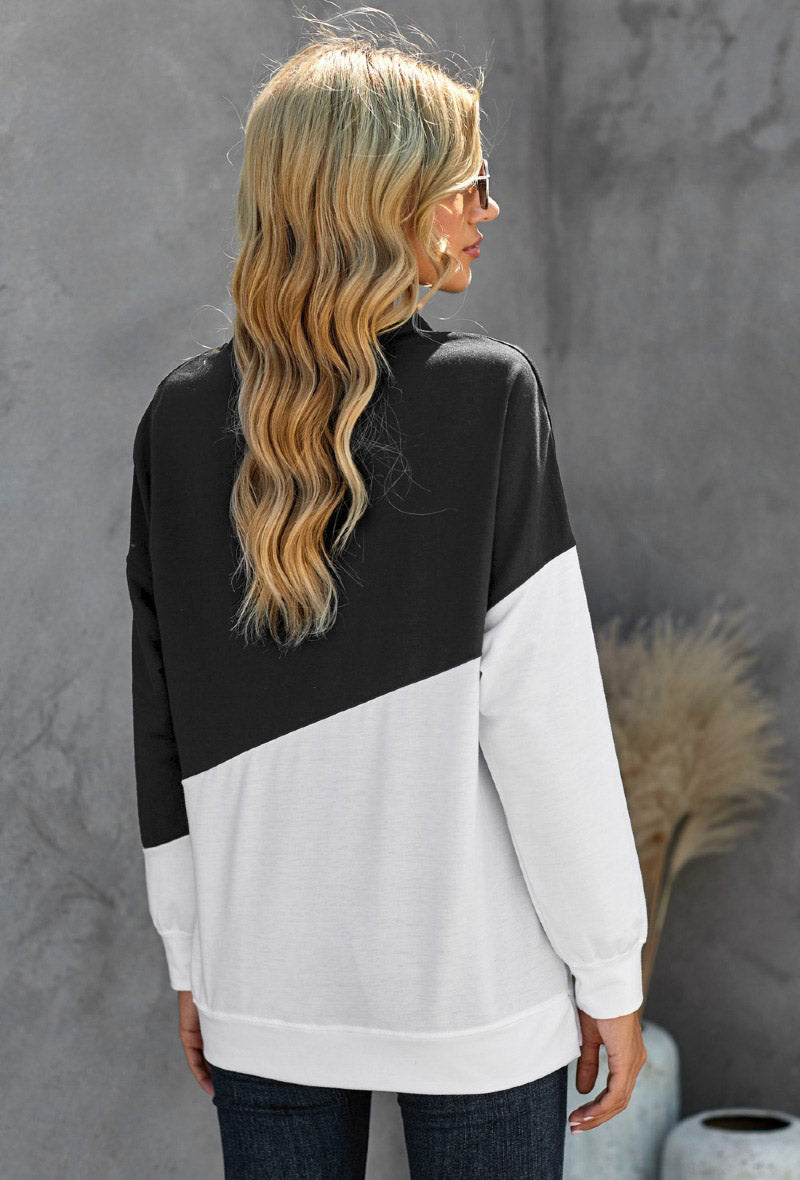 Amelia trui zwart wit - trui pull zwart wit | Fabrique François