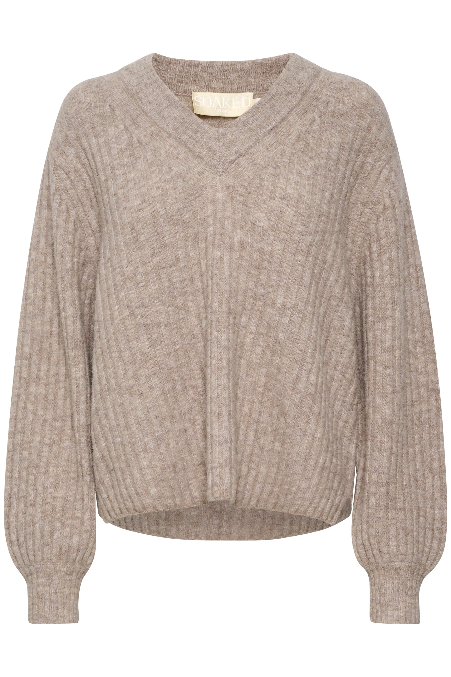 Anina V-Neck Pullover LS STUDIO Knit Atmosphere Melange