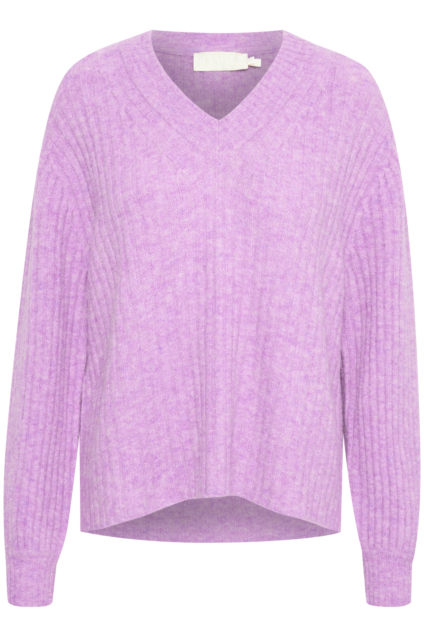 Anina V-Neck Pullover LS STUDIO Knit African Violet Melange