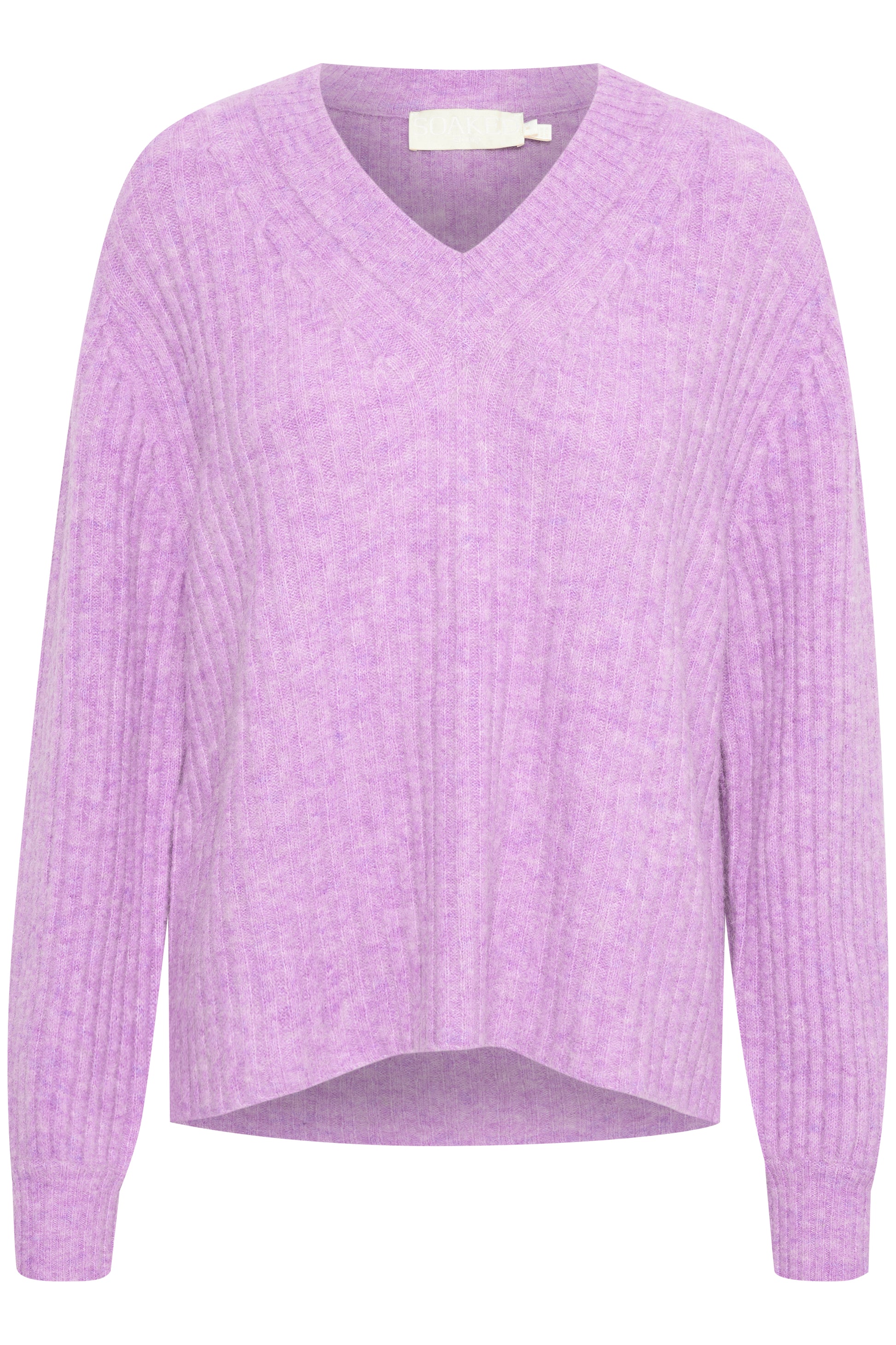 Anina V-Neck Pullover LS STUDIO Knit African Violet Melange