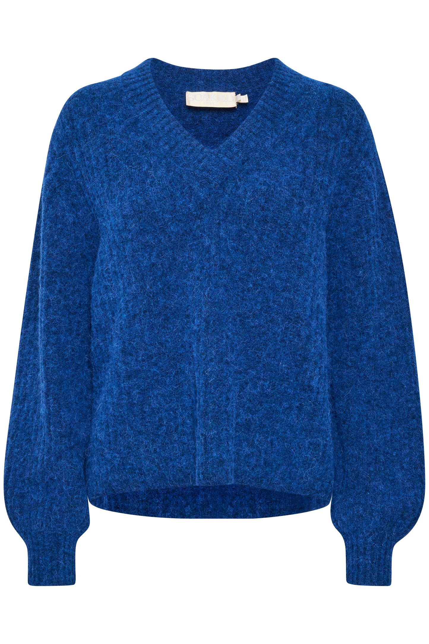Anina V-Neck Pullover LS STUDIO Knit Sodalite Blue Melange