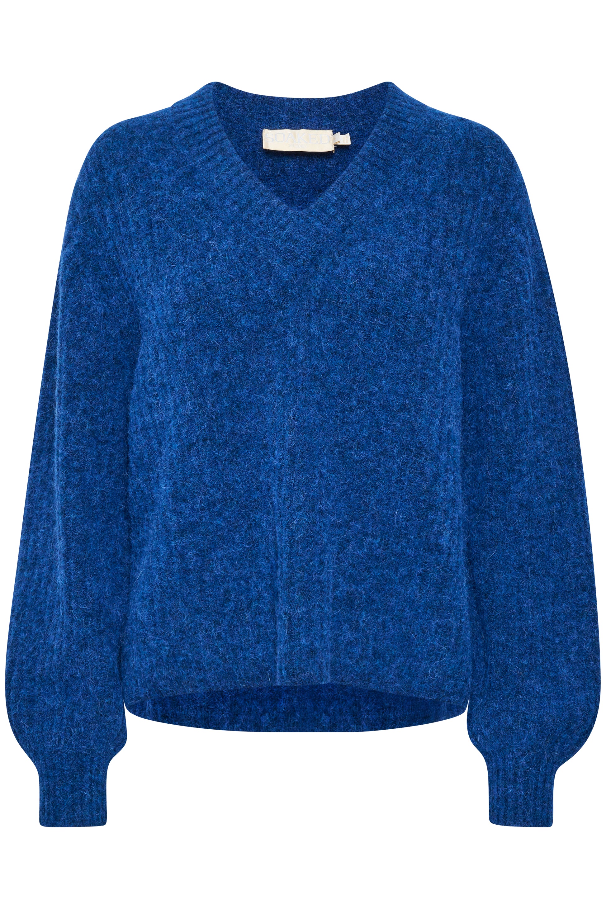 Anina V-Neck Pullover LS STUDIO Knit Sodalite Blue Melange