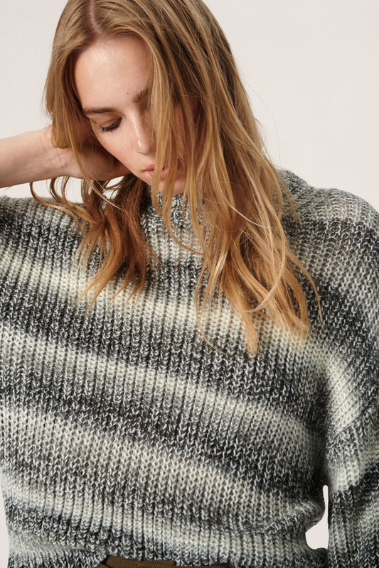 Briana Pullover Knit Sedona Sage Space Dye