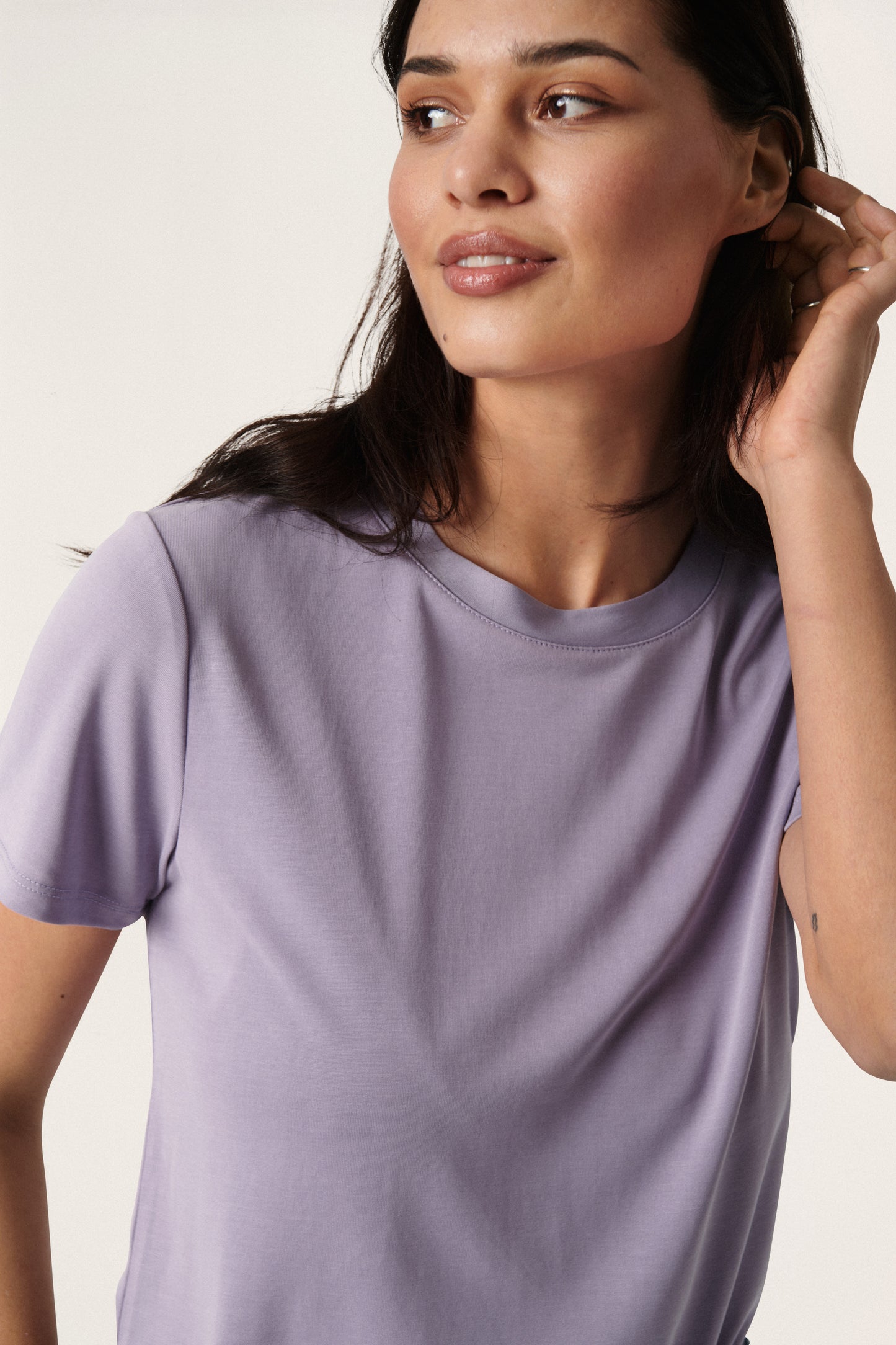Columbine crew-neck T-shirt SS T-shirts Lavender Gray