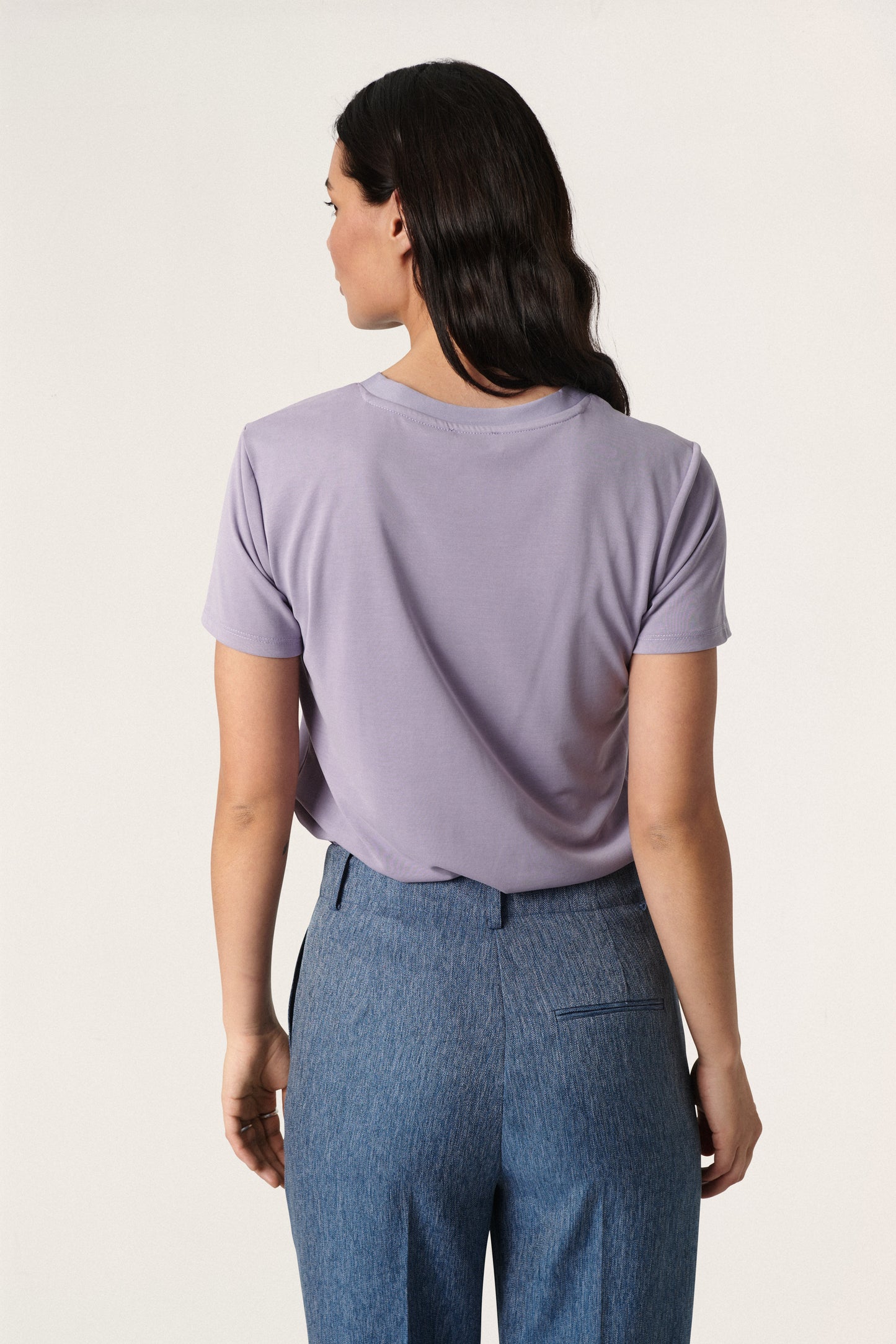 Columbine crew-neck T-shirt SS T-shirts Lavender Gray
