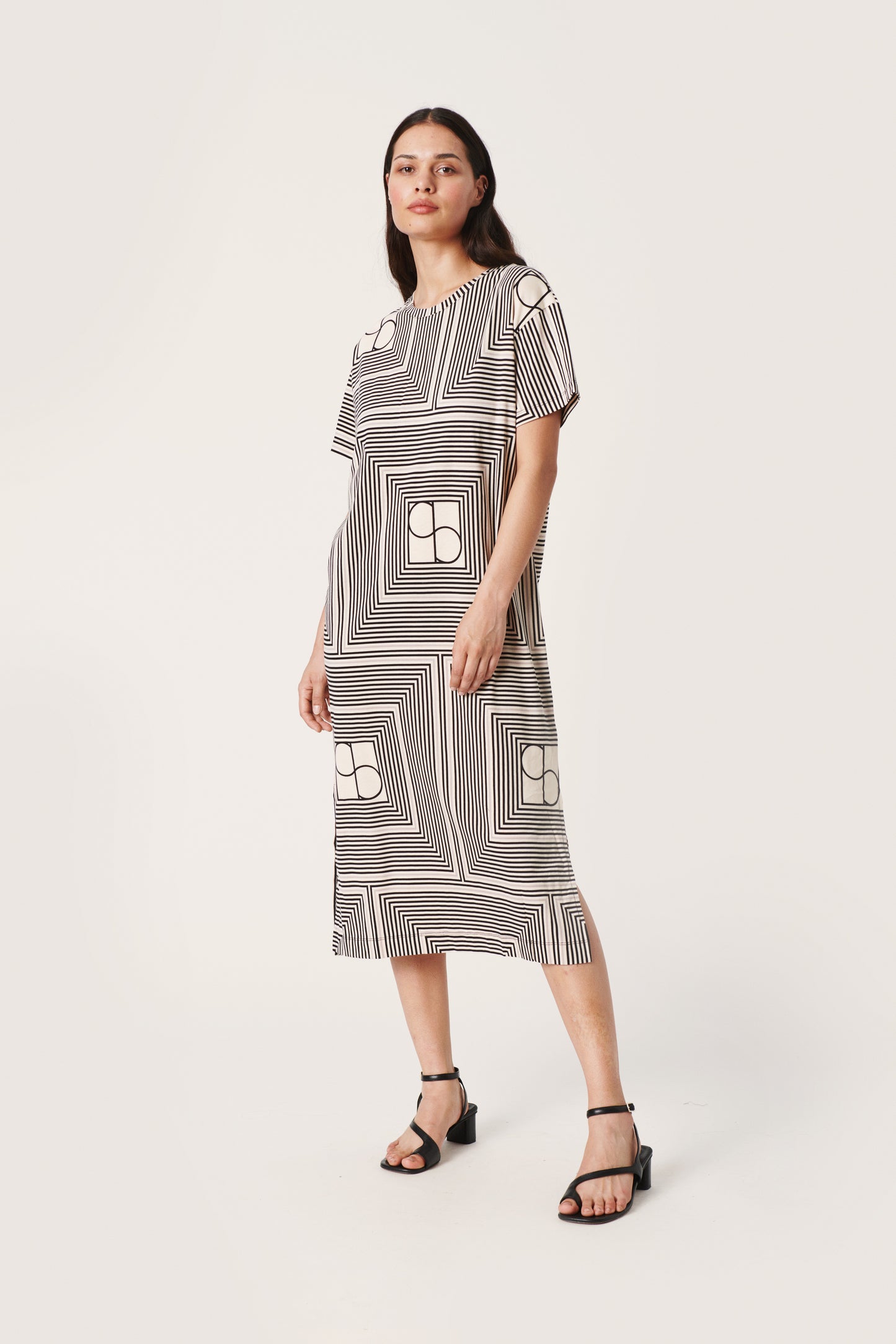 Eve Dress SS Dresses Black Monogram Print