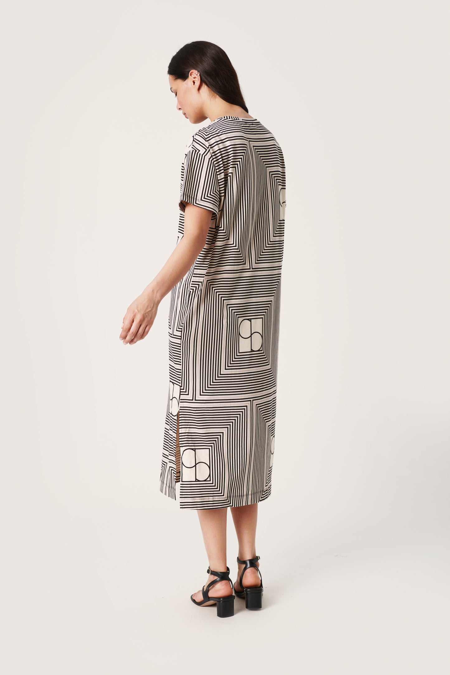 Eve Dress SS Dresses Black Monogram Print