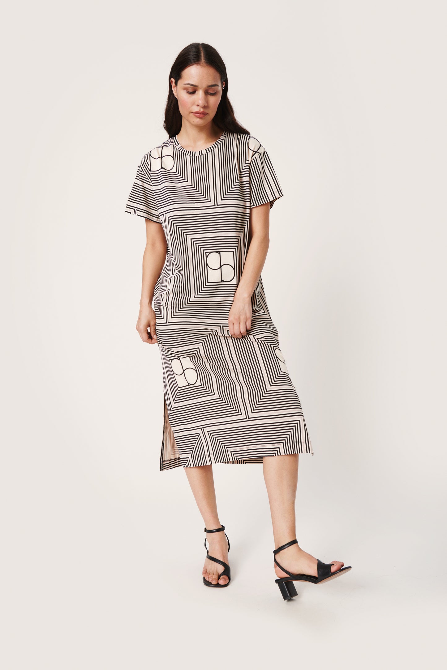 Eve Dress SS Dresses Black Monogram Print