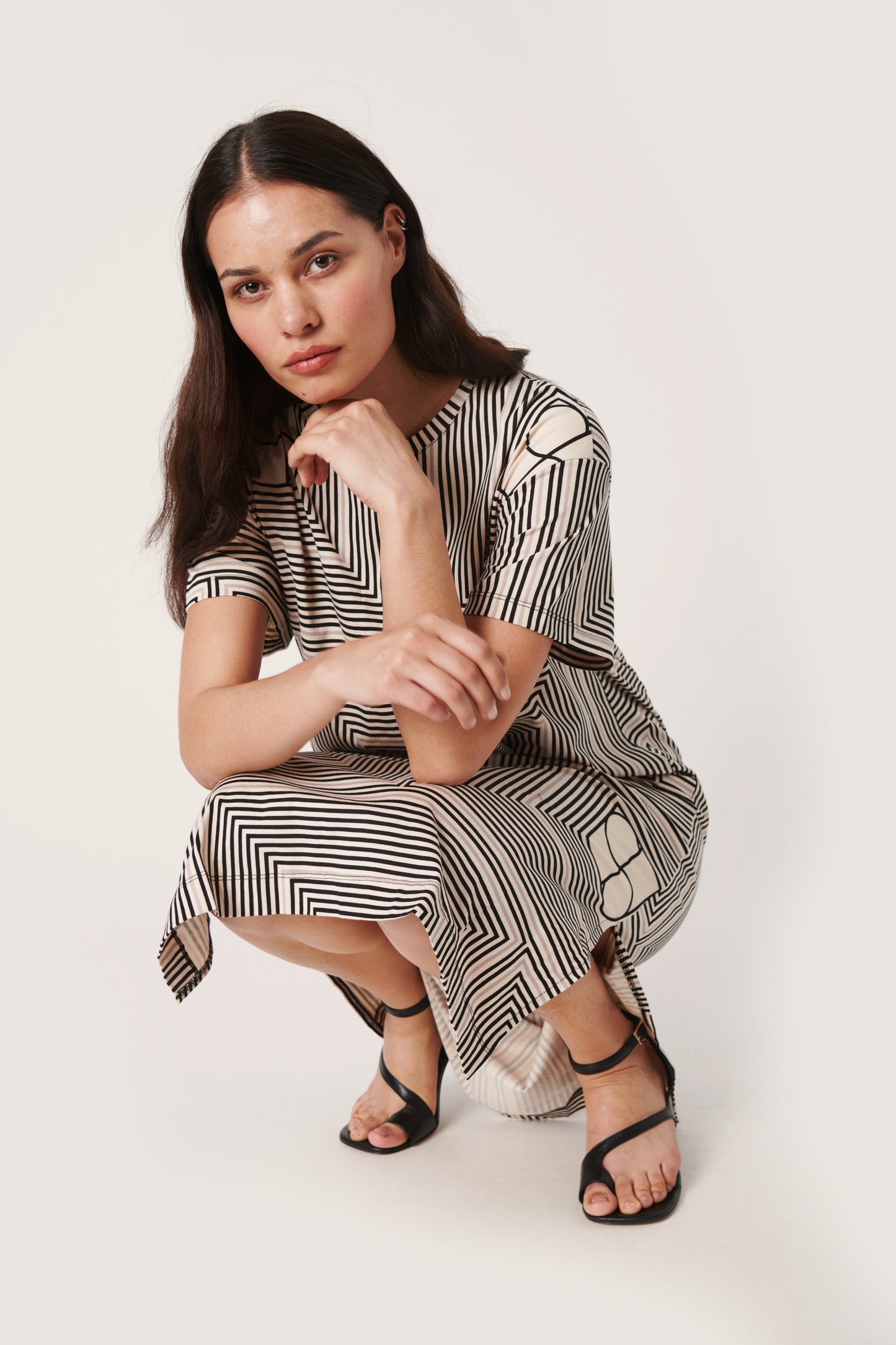 Eve Dress SS Dresses Black Monogram Print