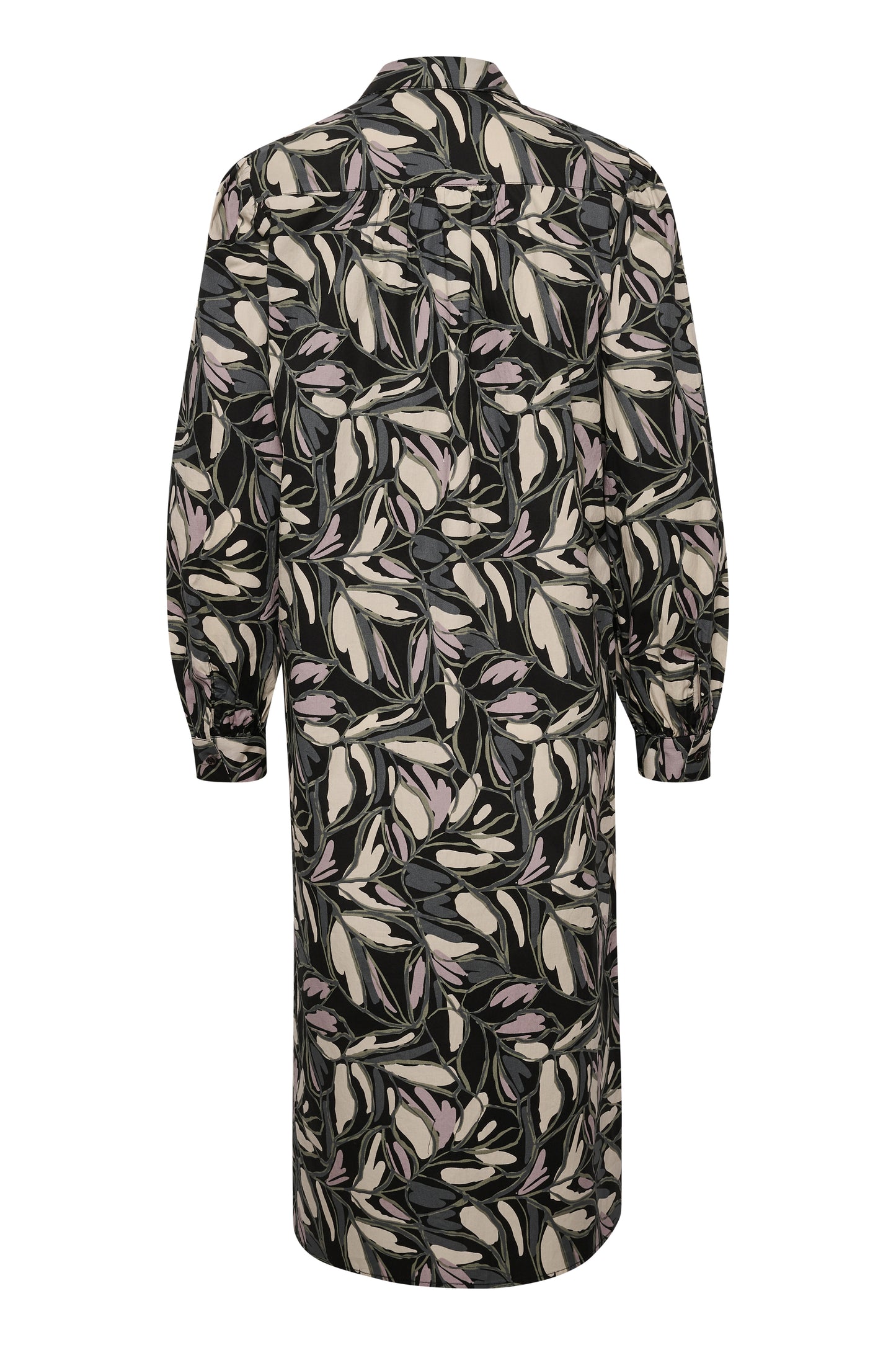 Frankie Shirt Dress Dresses Black Leaf Print