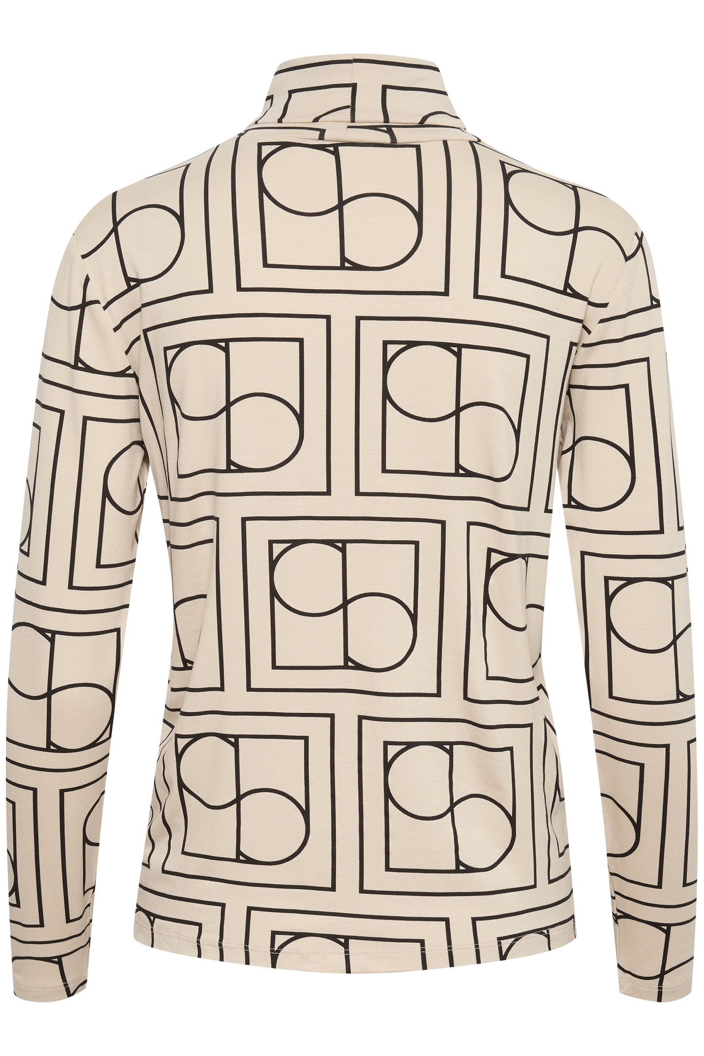 Hanadi Printed Rollneck LS Sandshell Monogram Print