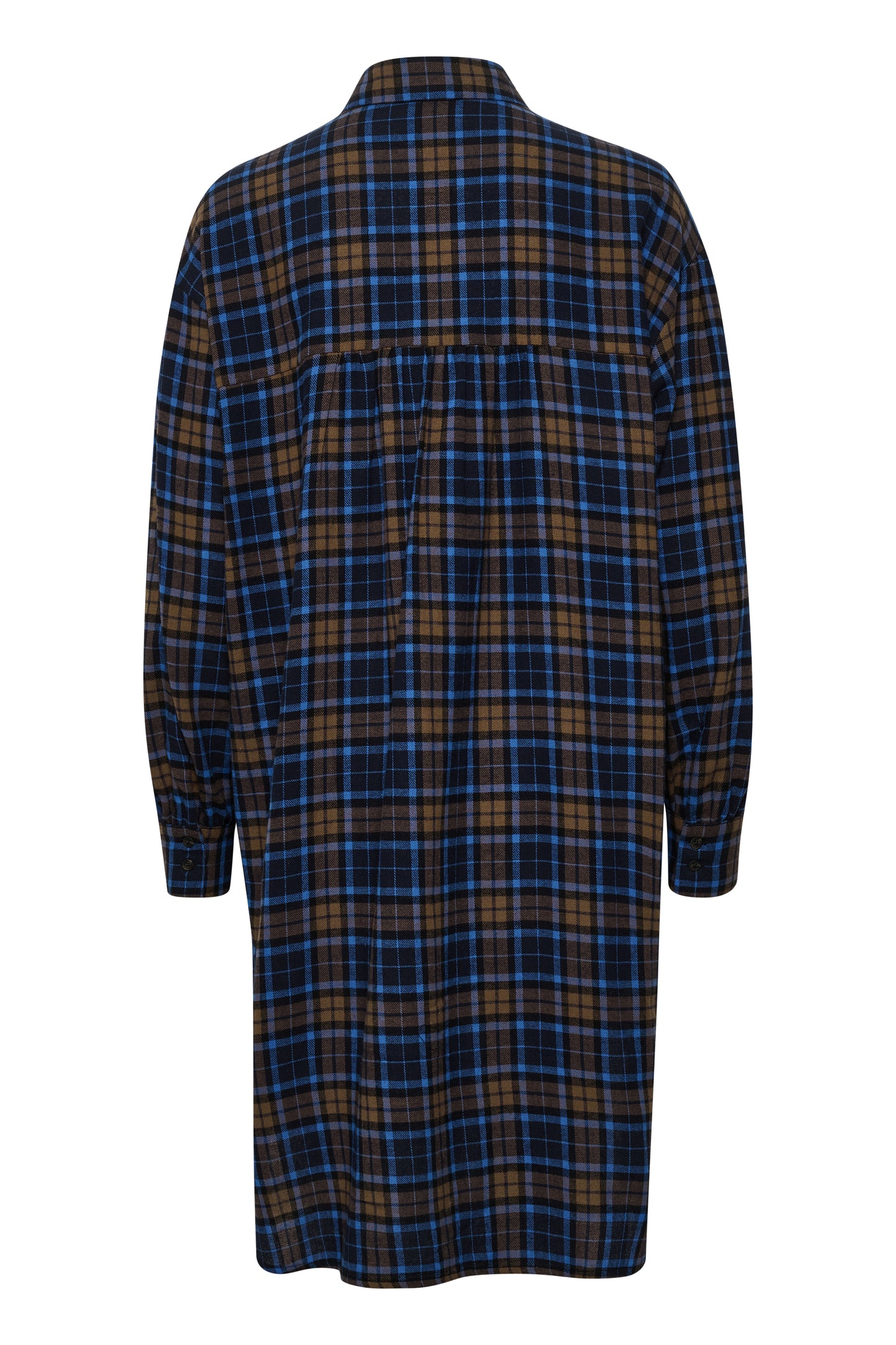 Joss Tunic LS Dresses Bright Blue Check
