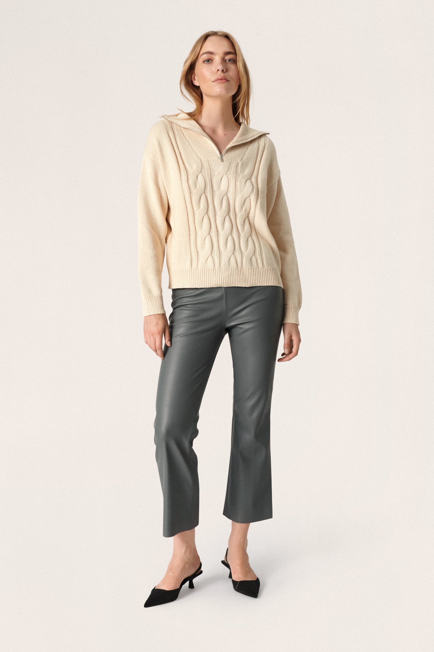 Keely Pullover LS Knit Whisper White