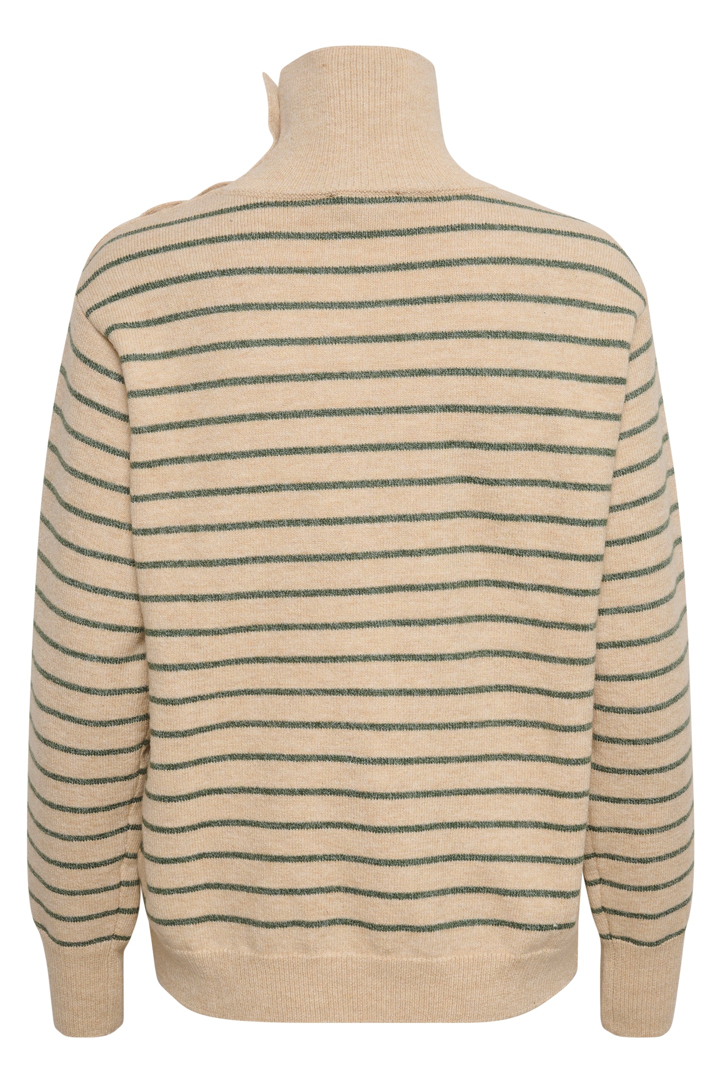 Lyrica Stripe Pullover LS Sandshell & Dark Forest Stripe