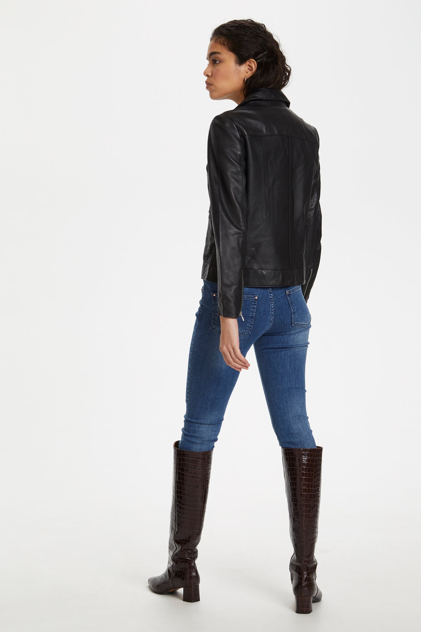 Maeve Leather Jacket LS Black