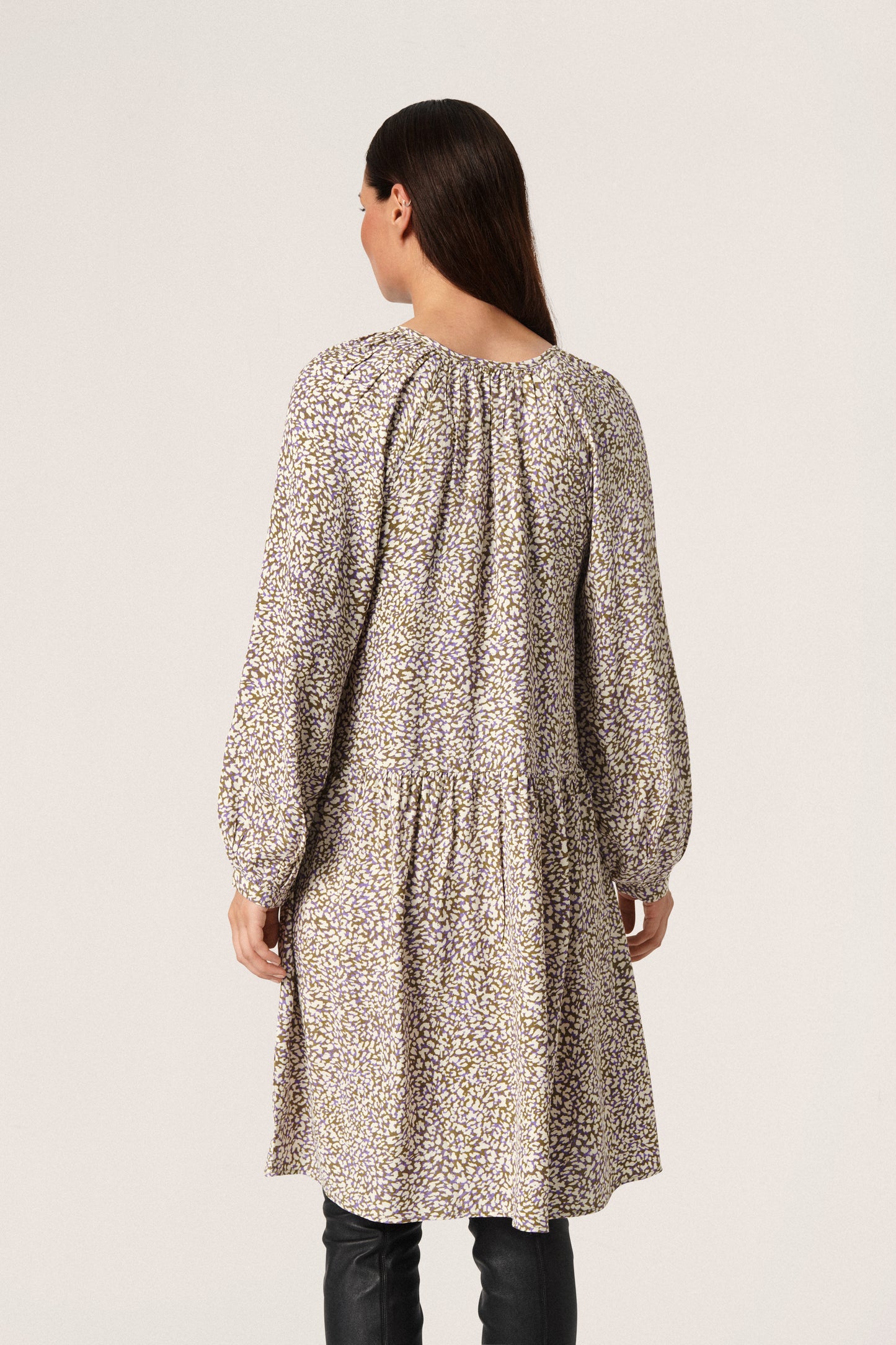 Moie Dress LS Dresses Purple Animal Print