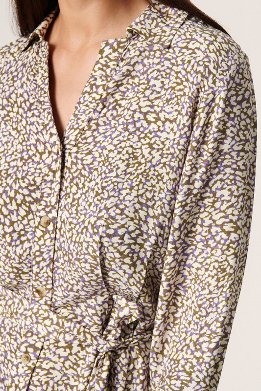 Moie Halima Dress Dresses Purple Animal Print