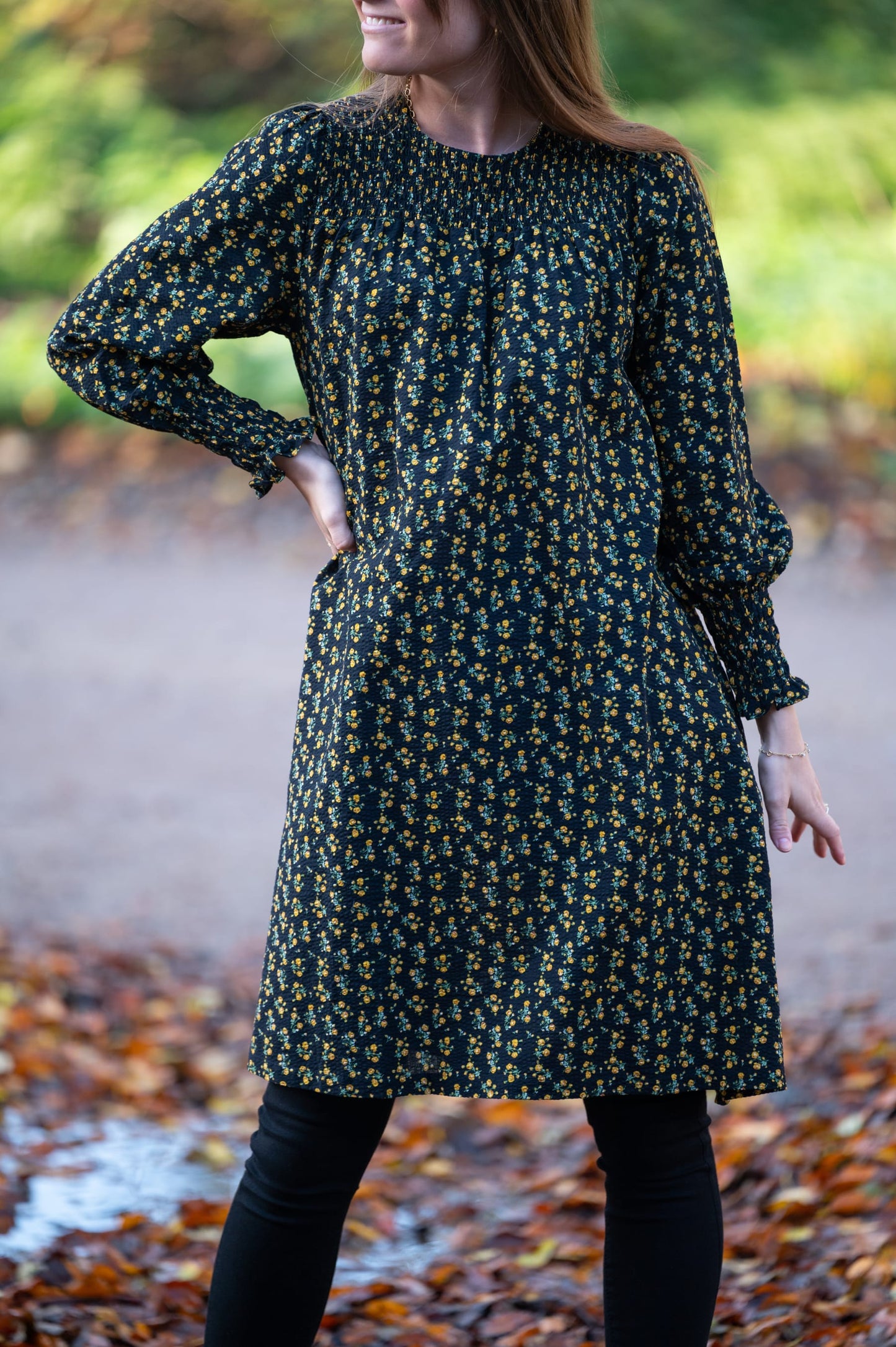 Noella Ava Dress Dresses Black/yellow Flower