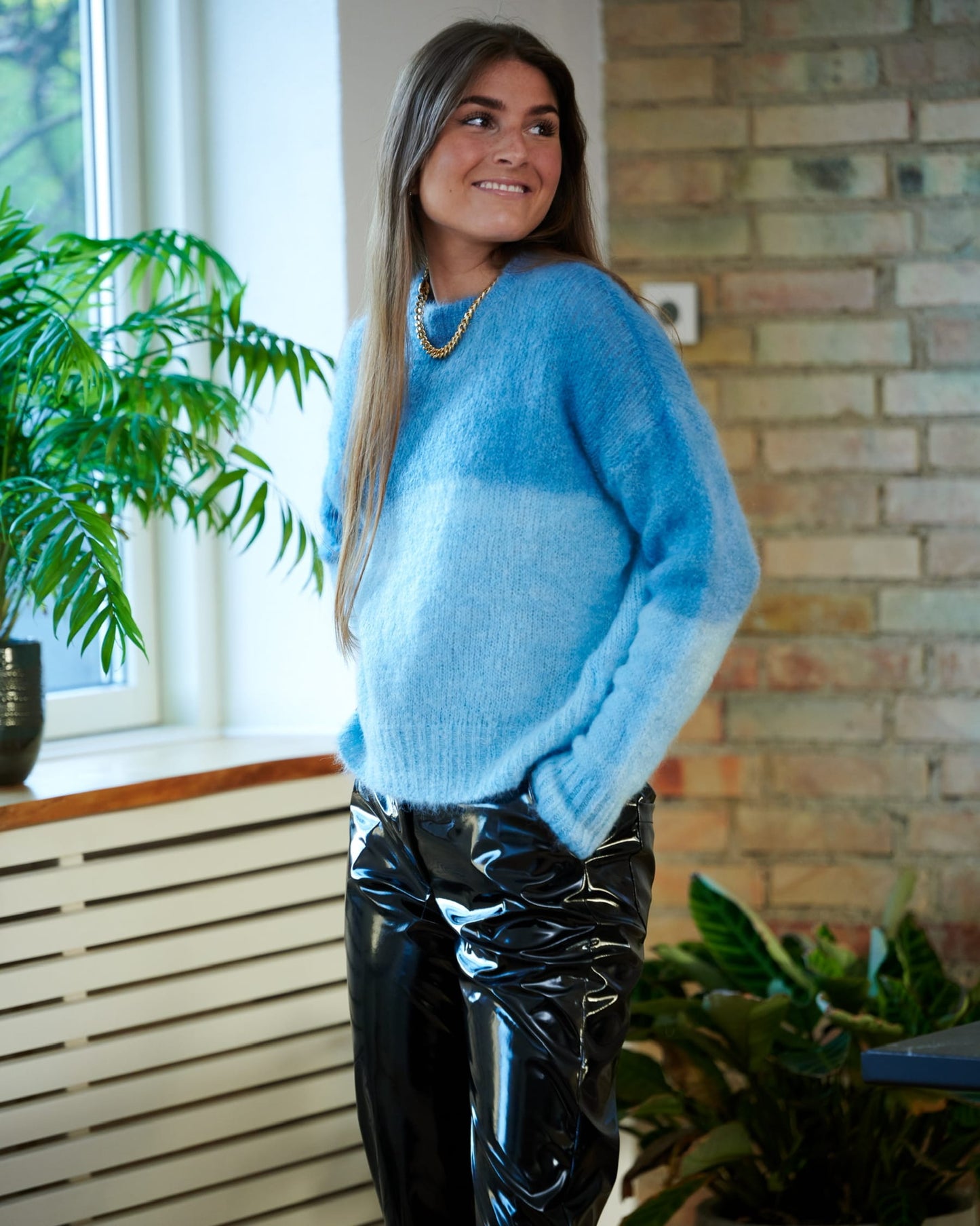 Noella Belinda Dip Sweater Knits Blue