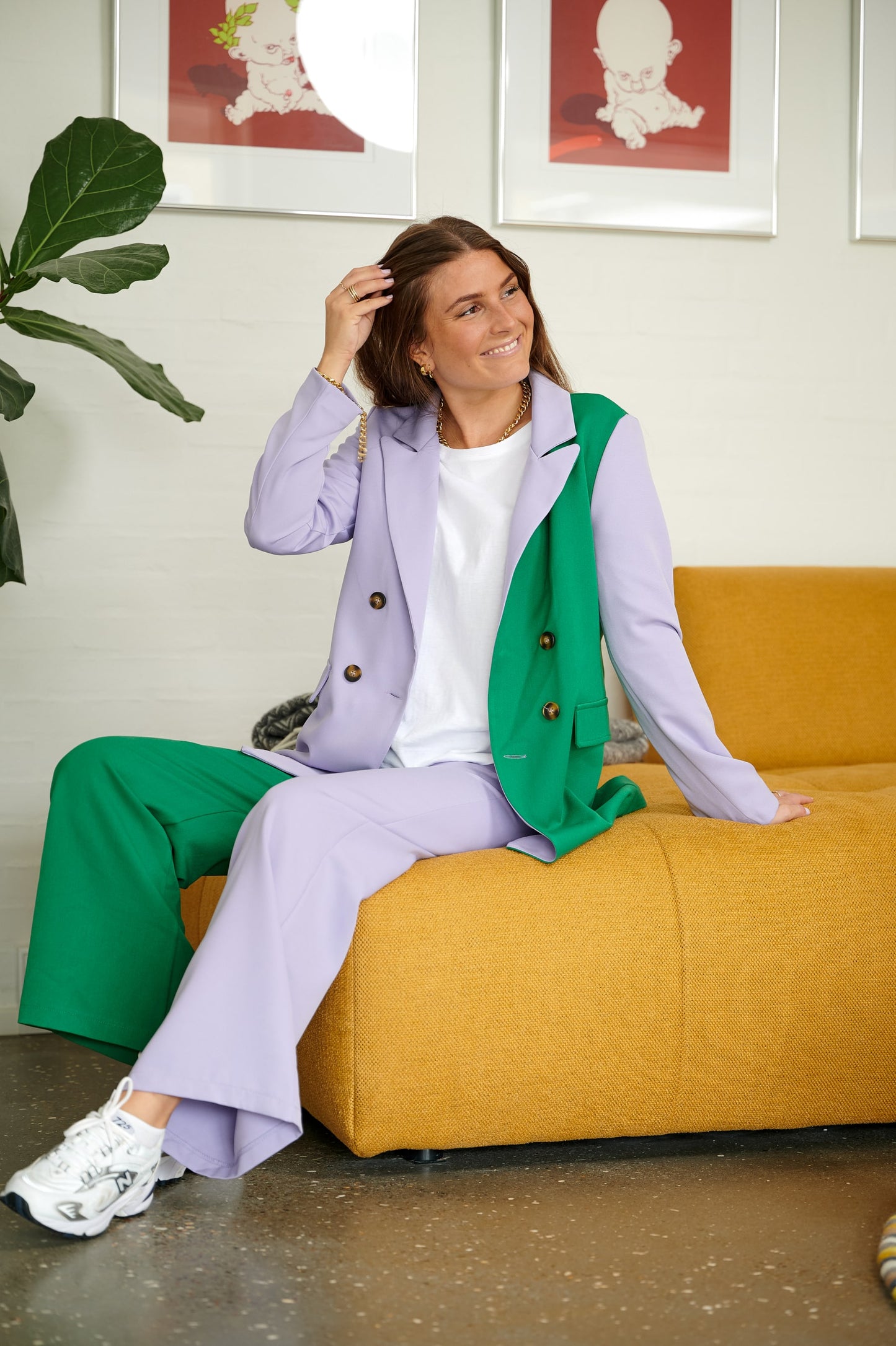 Noella Brooklyn Pants 22 Pants Lavender/green