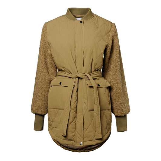 Noella Esme Pile Jacket Solid Jackets Light Army