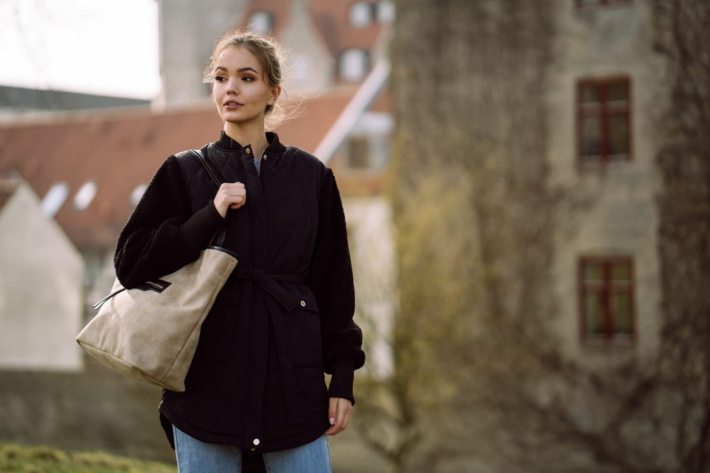 Noella Esme Pile Jacket Solid Jackets Light Army