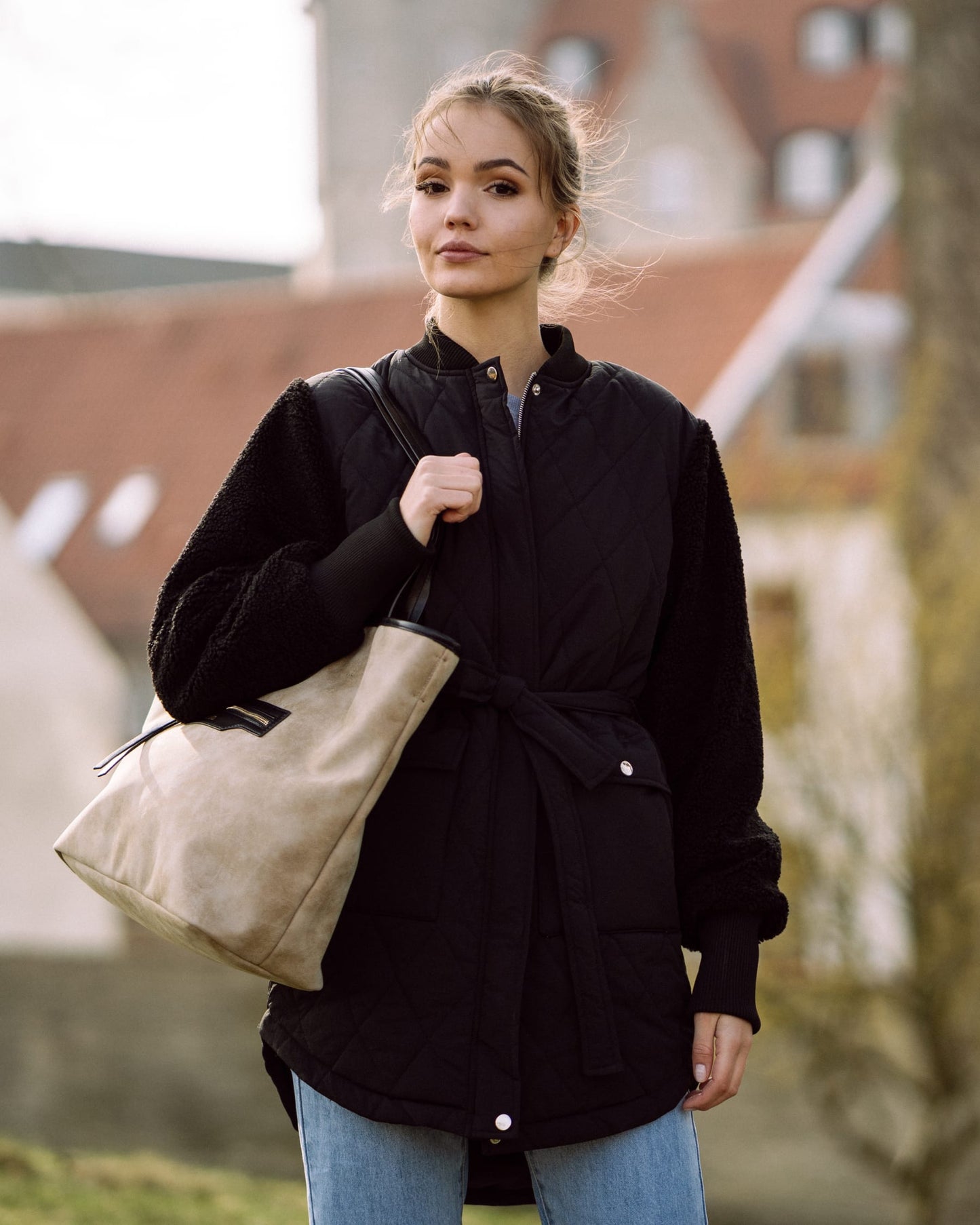 Noella Esme Pile Jacket Solid Jackets Light Army