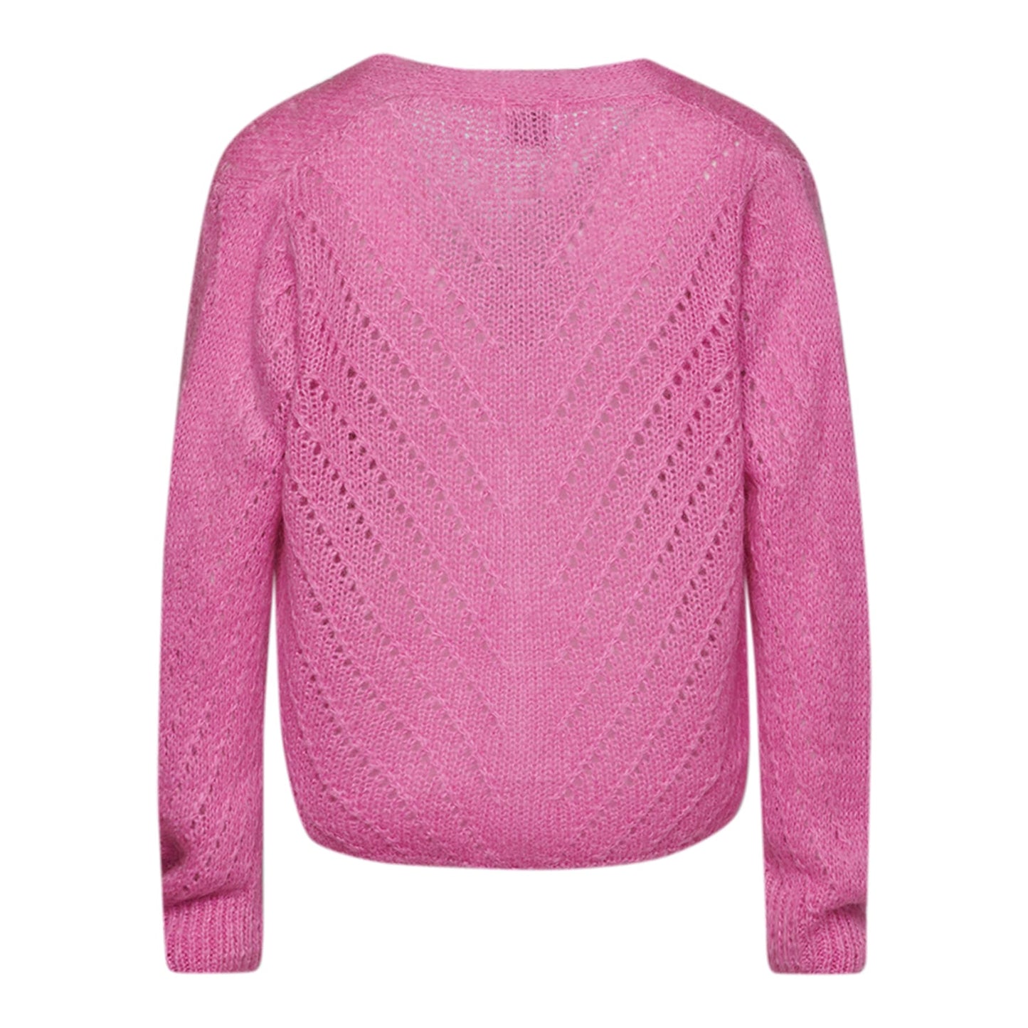 Noella Ira Hole Knit Cardigan Cardigans Pink