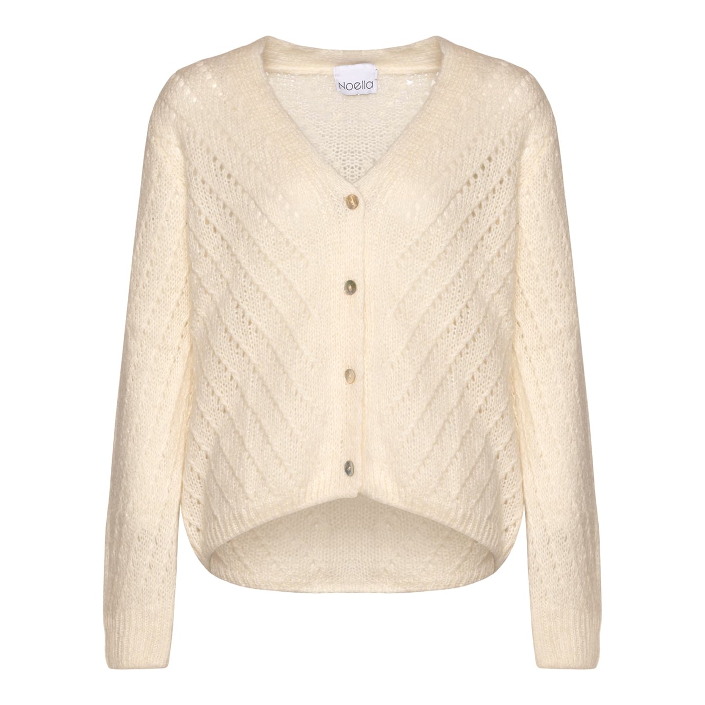 Noella Ira Hole Knit Cardigan Cardigans Cream