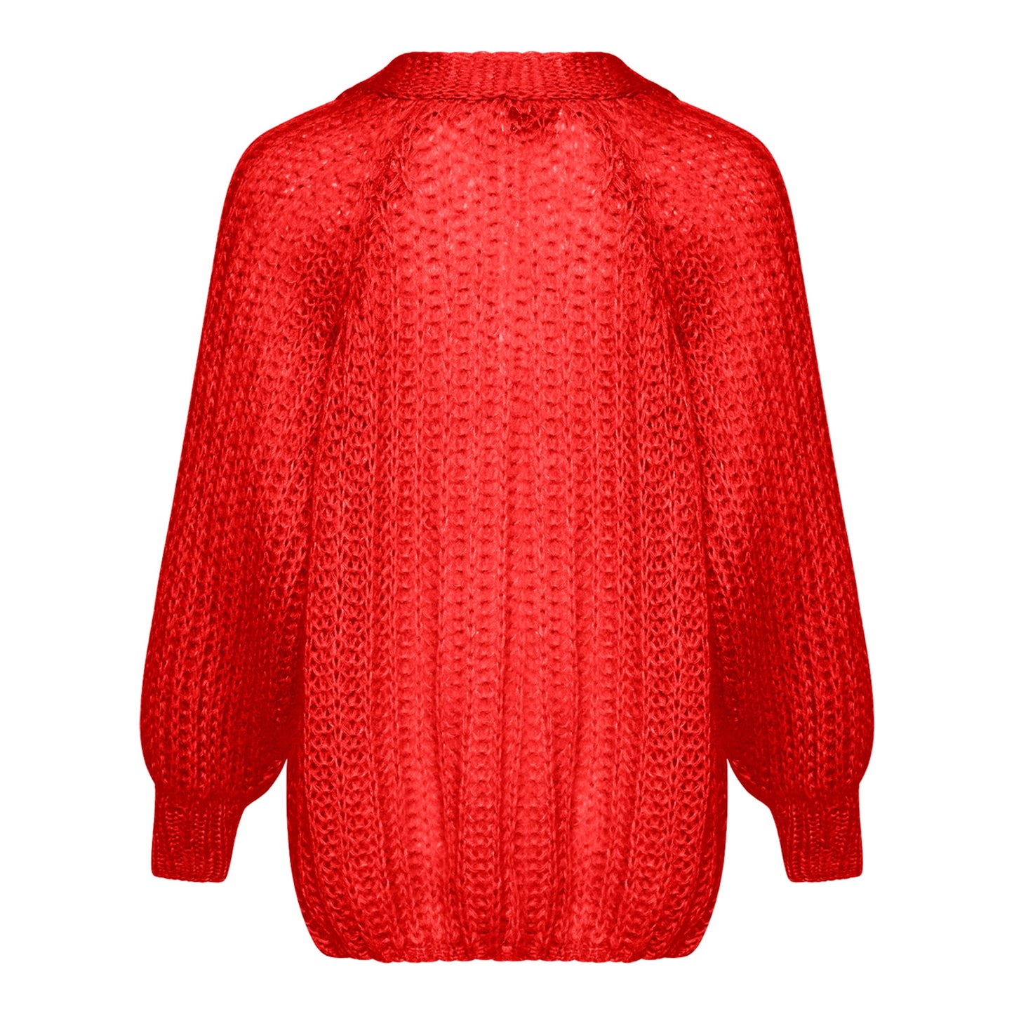 Noella Joseph Cardigan Solid Knits Bright Red