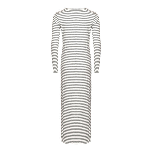 Noella Luelle Dress LS Dresses Grey mel./cream