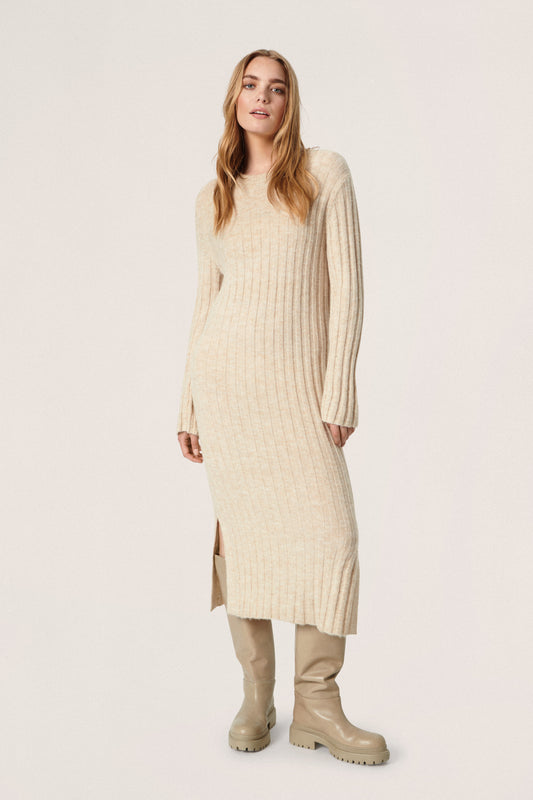 Rakel Dress LS Dresses Sandshell Melange