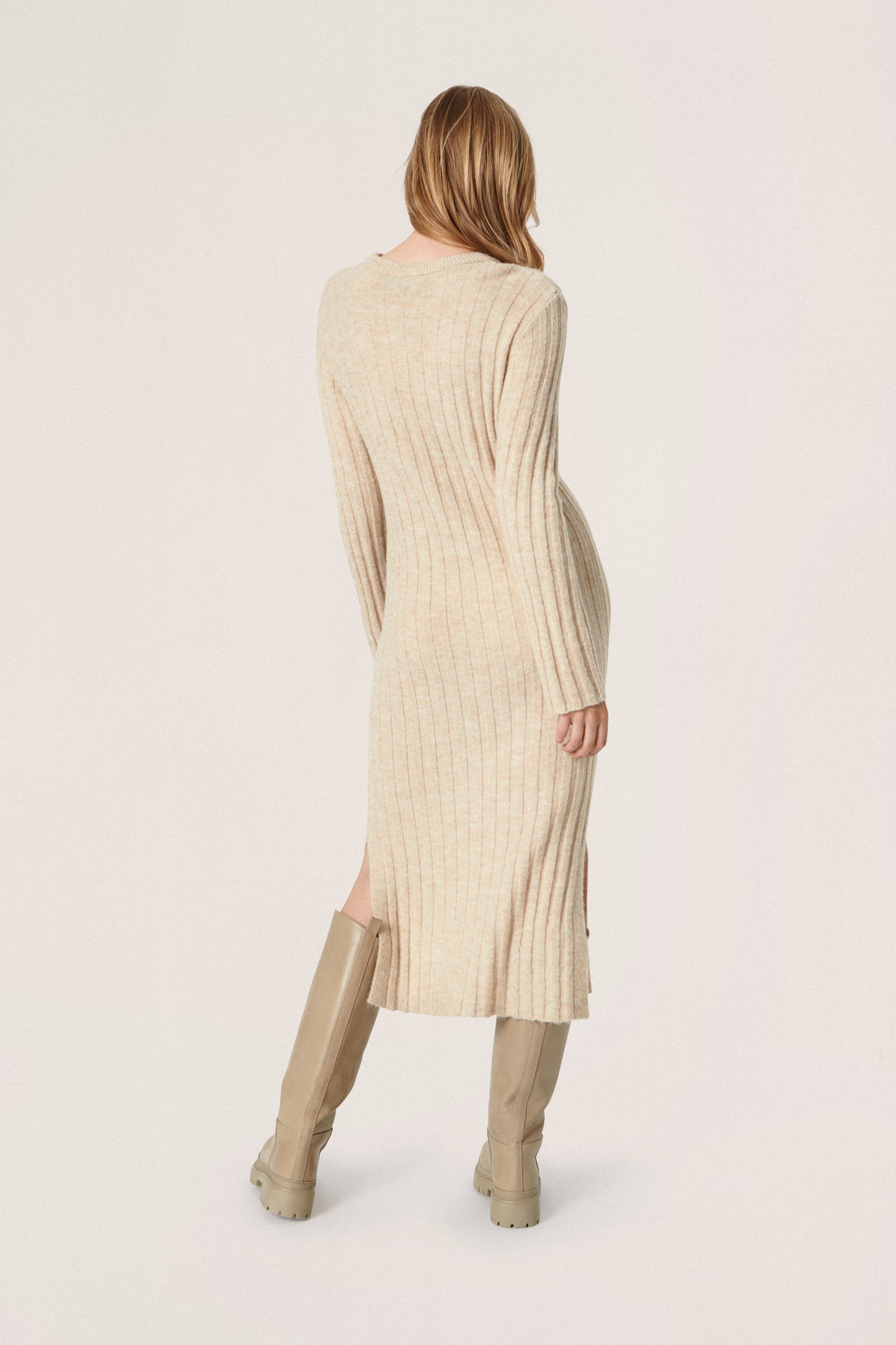 Rakel Dress LS Dresses Sandshell Melange
