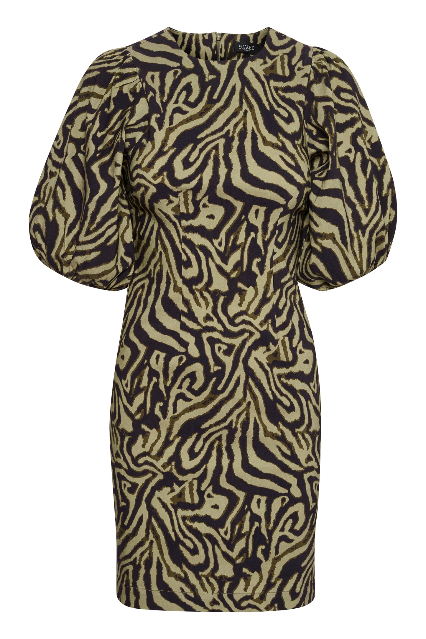 Sharona Zazu Dress Dresses Green Animal Print