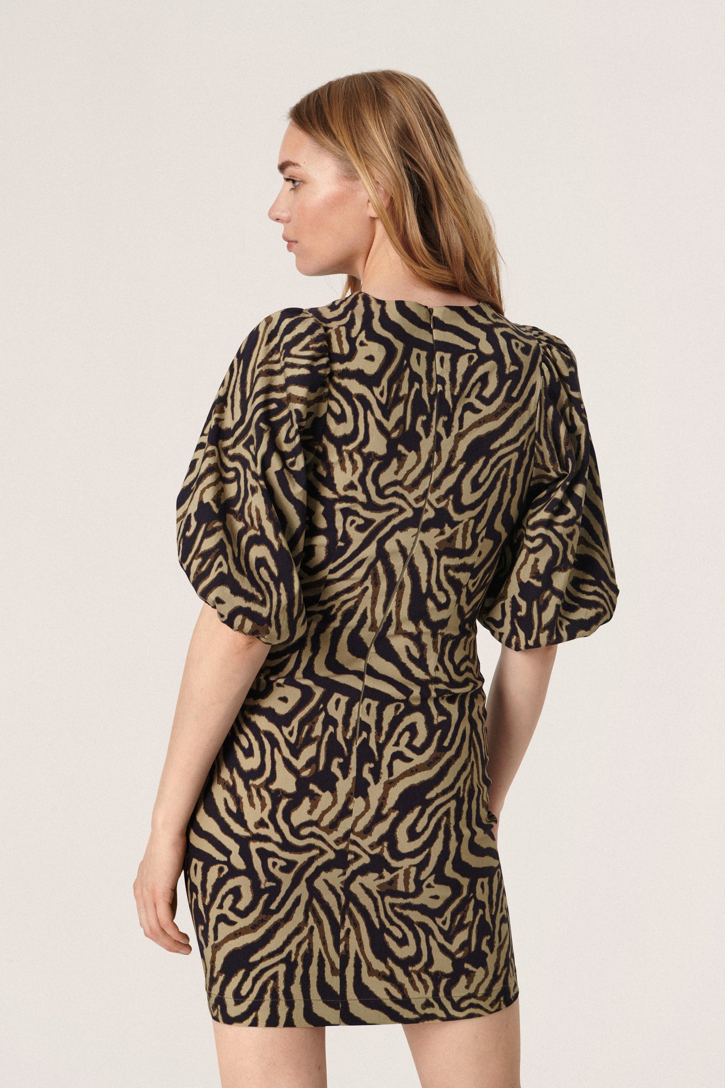 Sharona Zazu Dress Dresses Green Animal Print