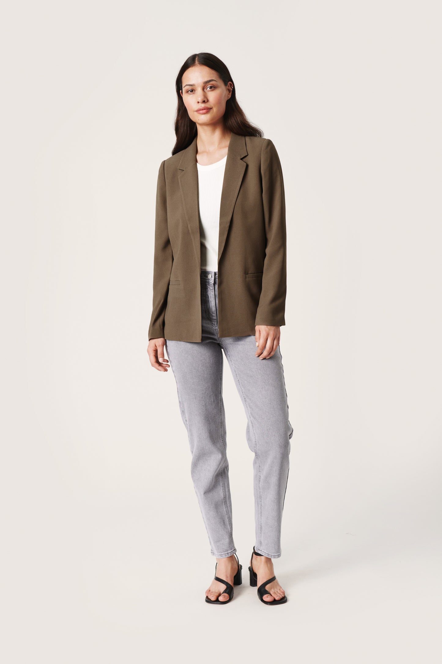 Shirley Blazer LS Jackets Chocolate Chip
