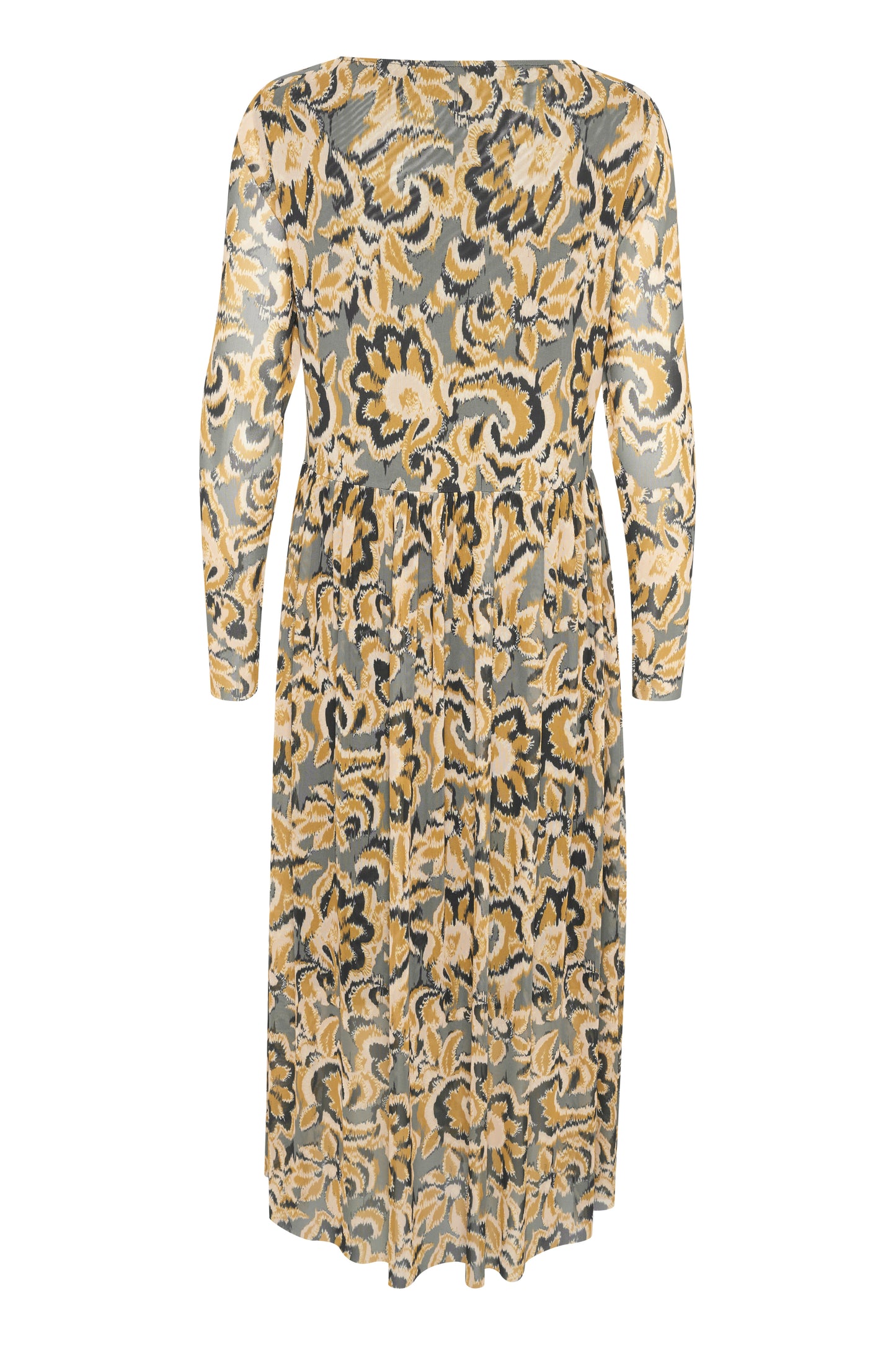 Soaked in Luxury Almira Dress LS Dresses Golden Brown Tapestry Print