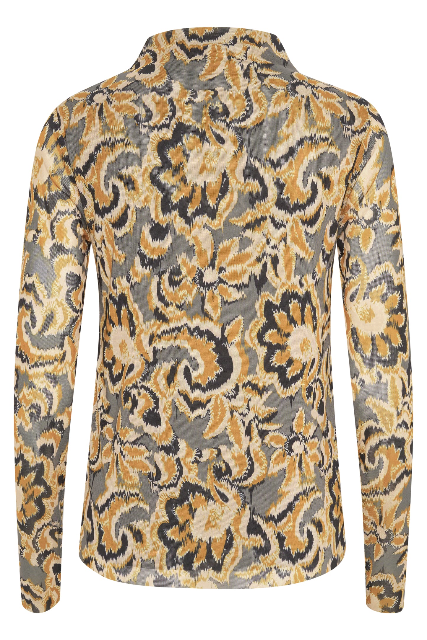 Soaked in Luxury Almira Tee LS T-shirts Golden Brown Tapestry Print