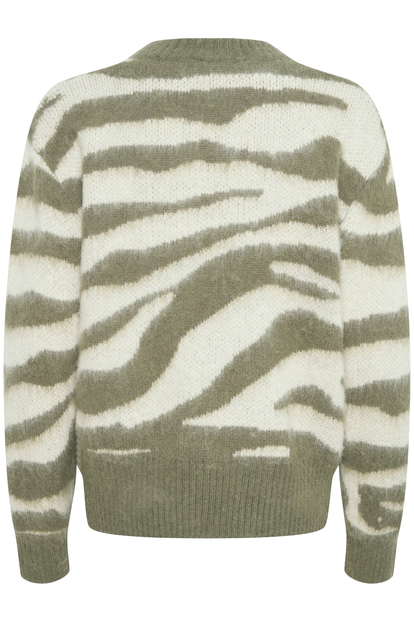 Soaked in Luxury Bates Pullover LS Knit Tea Leaf Animal