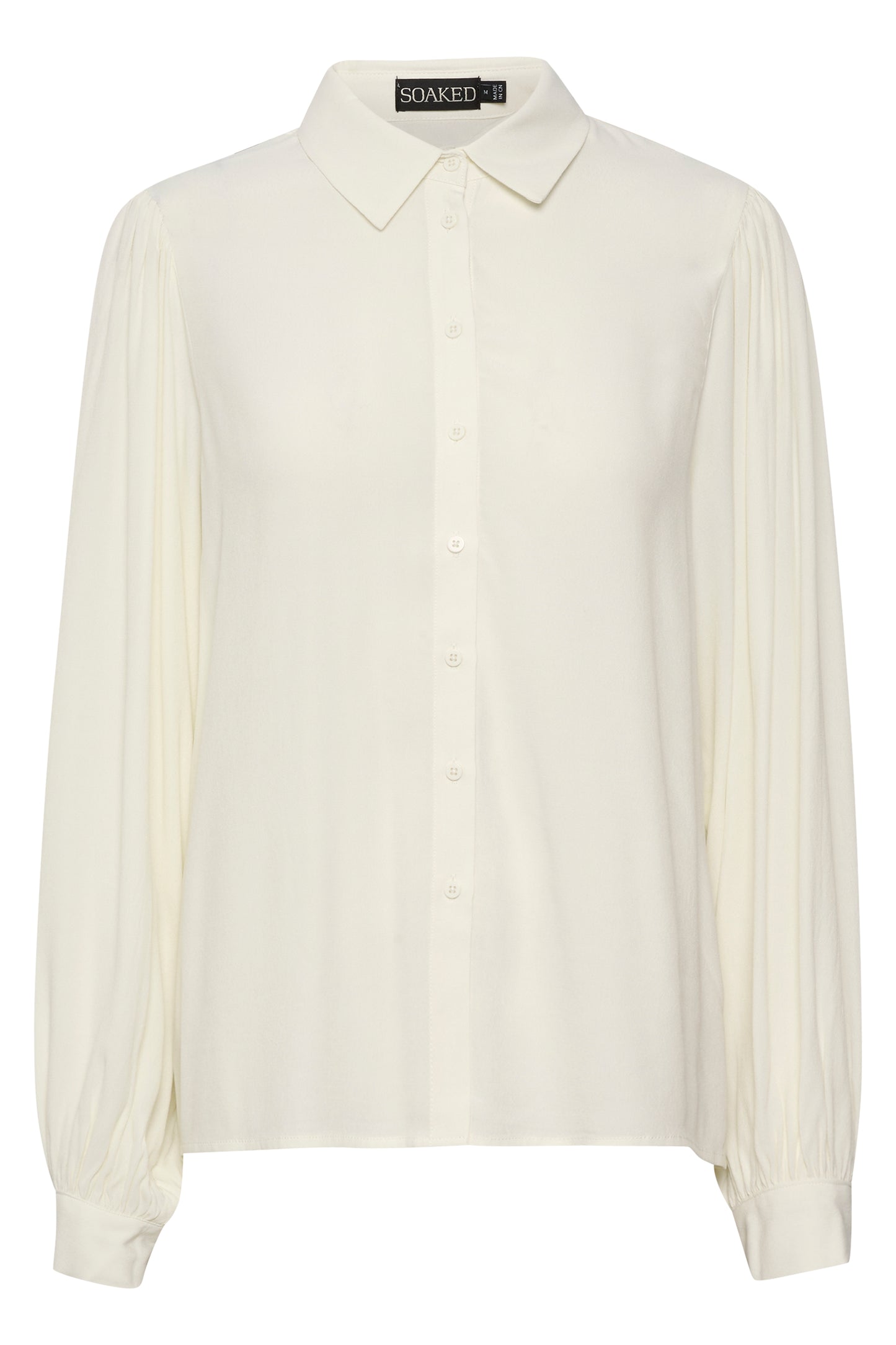 Soaked in Luxury Chrishell Solid Shirt LS Shirts/Blouses Whisper White