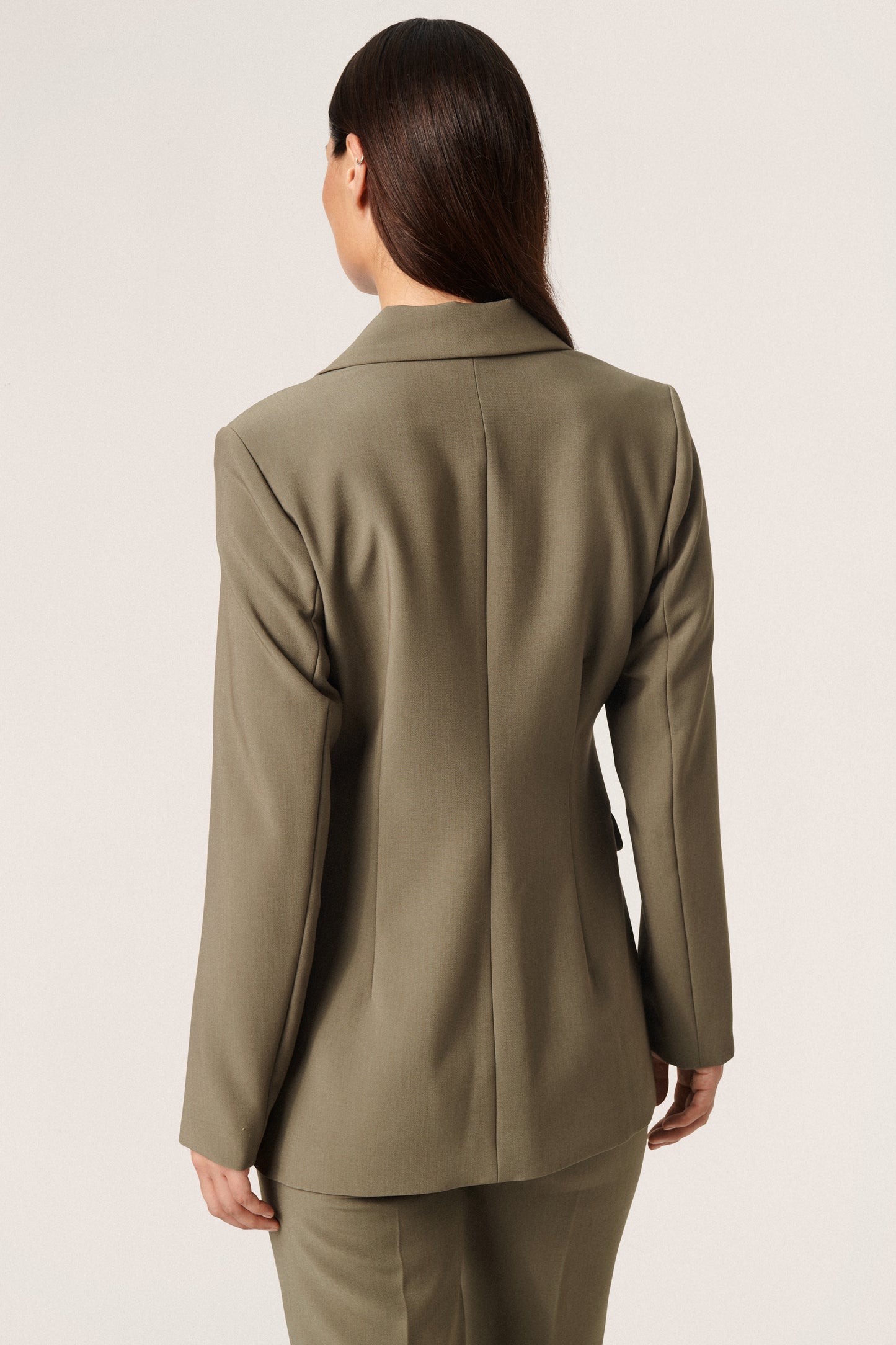 Soaked in Luxury Corinne Fitted Blazer Jackets Tea Leaf
