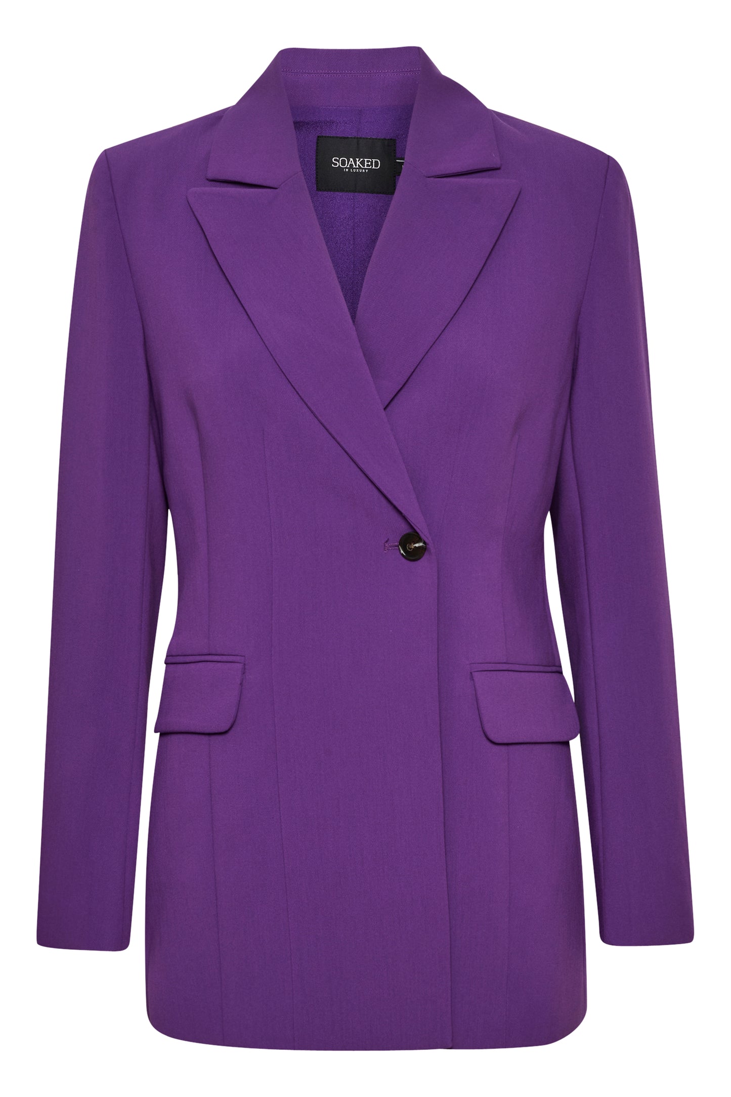 Soaked in Luxury Corinne Fitted Blazer Jackets Amaranth Purple