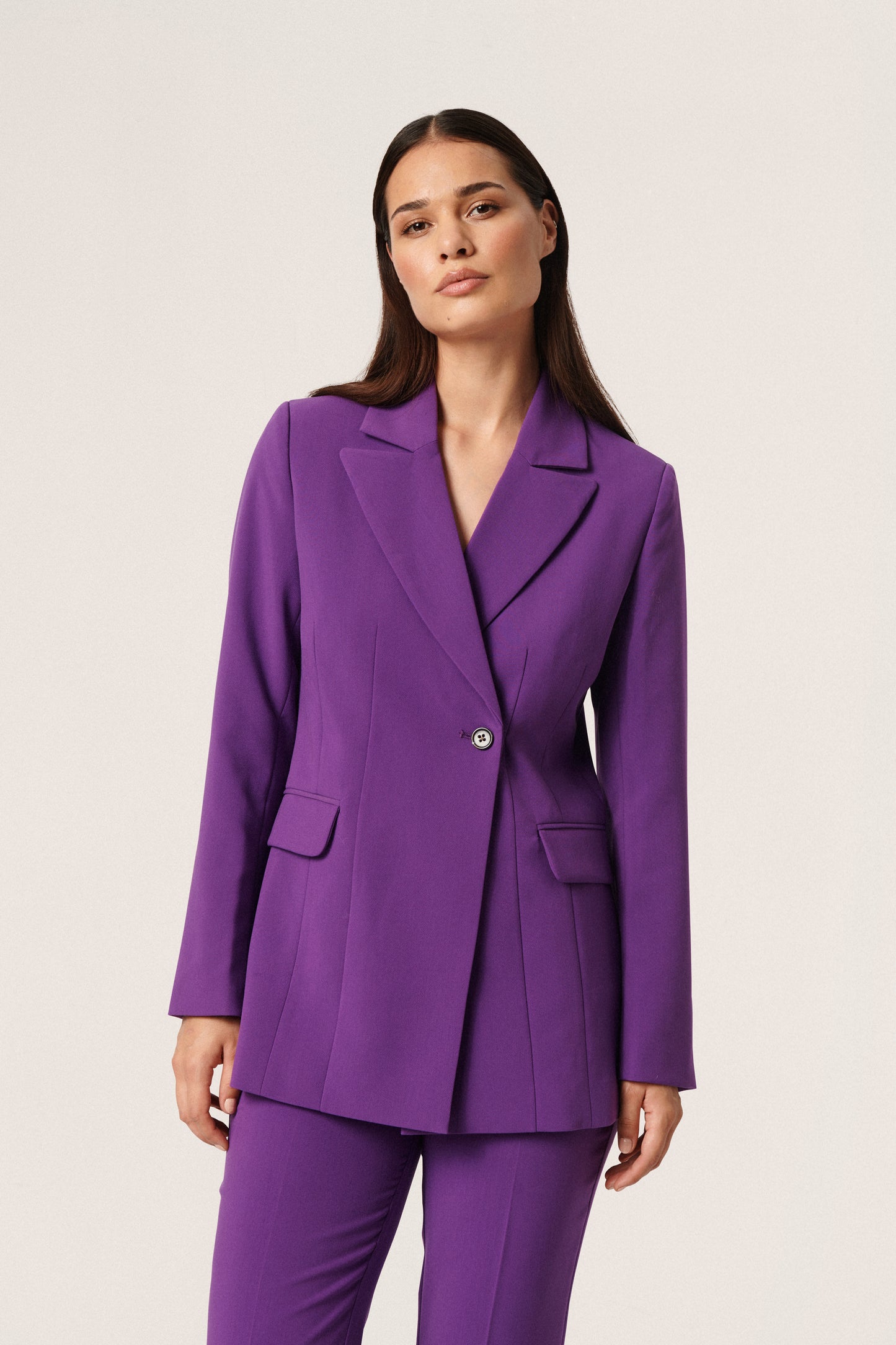 Soaked in Luxury Corinne Fitted Blazer Jackets Amaranth Purple