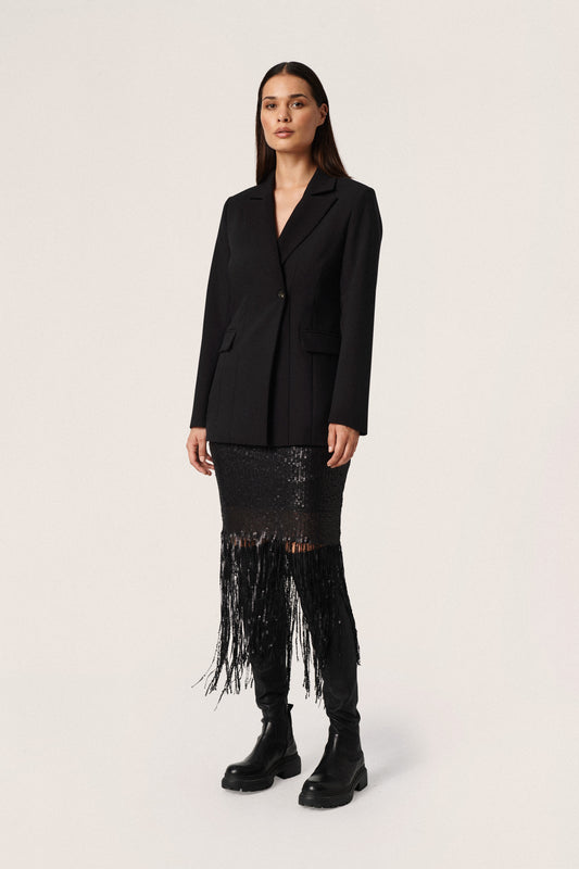 Soaked in Luxury Corinne Fitted Blazer Jackets Black