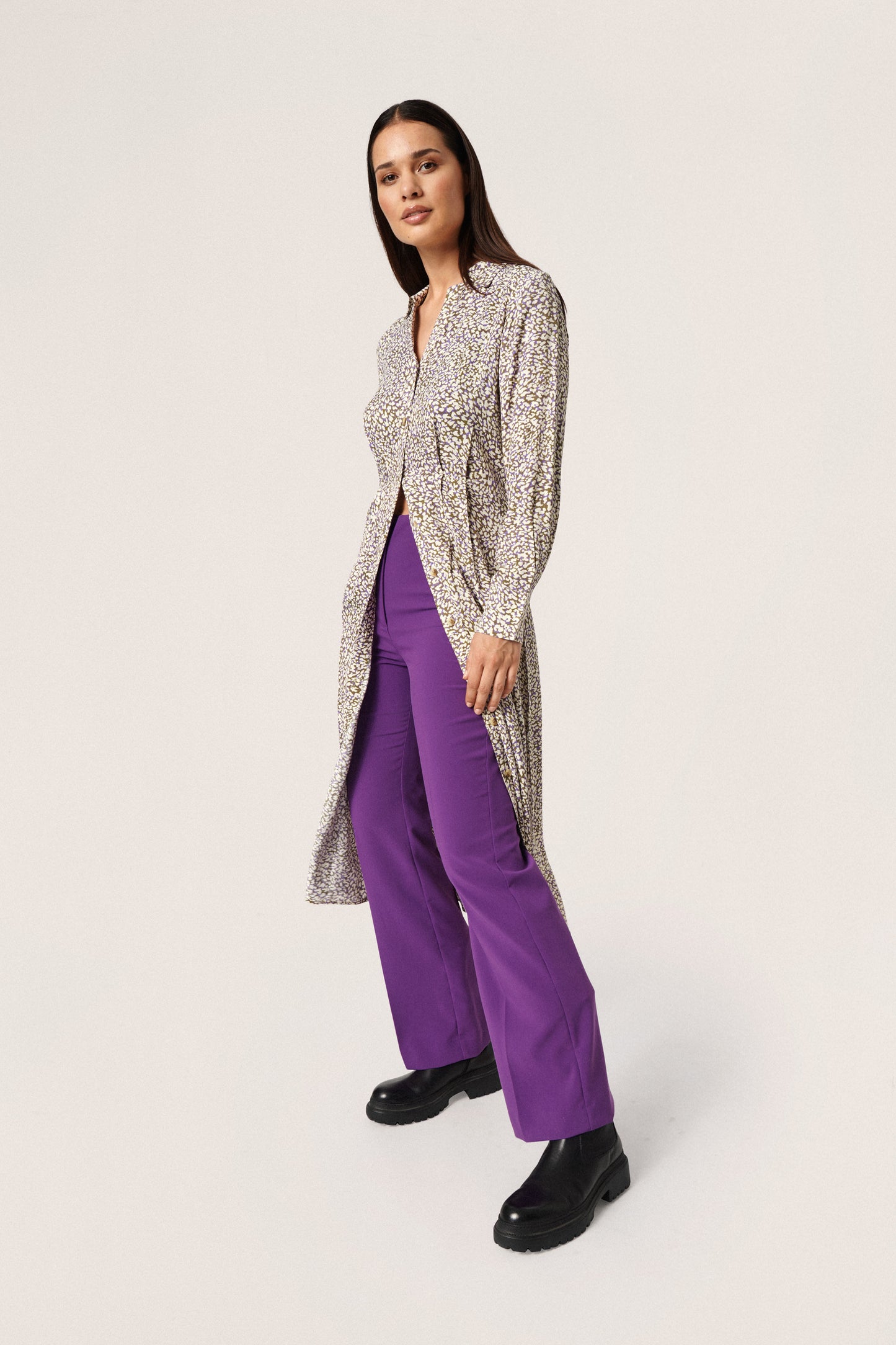 Soaked in Luxury Corinne Pants Trousers Amaranth Purple